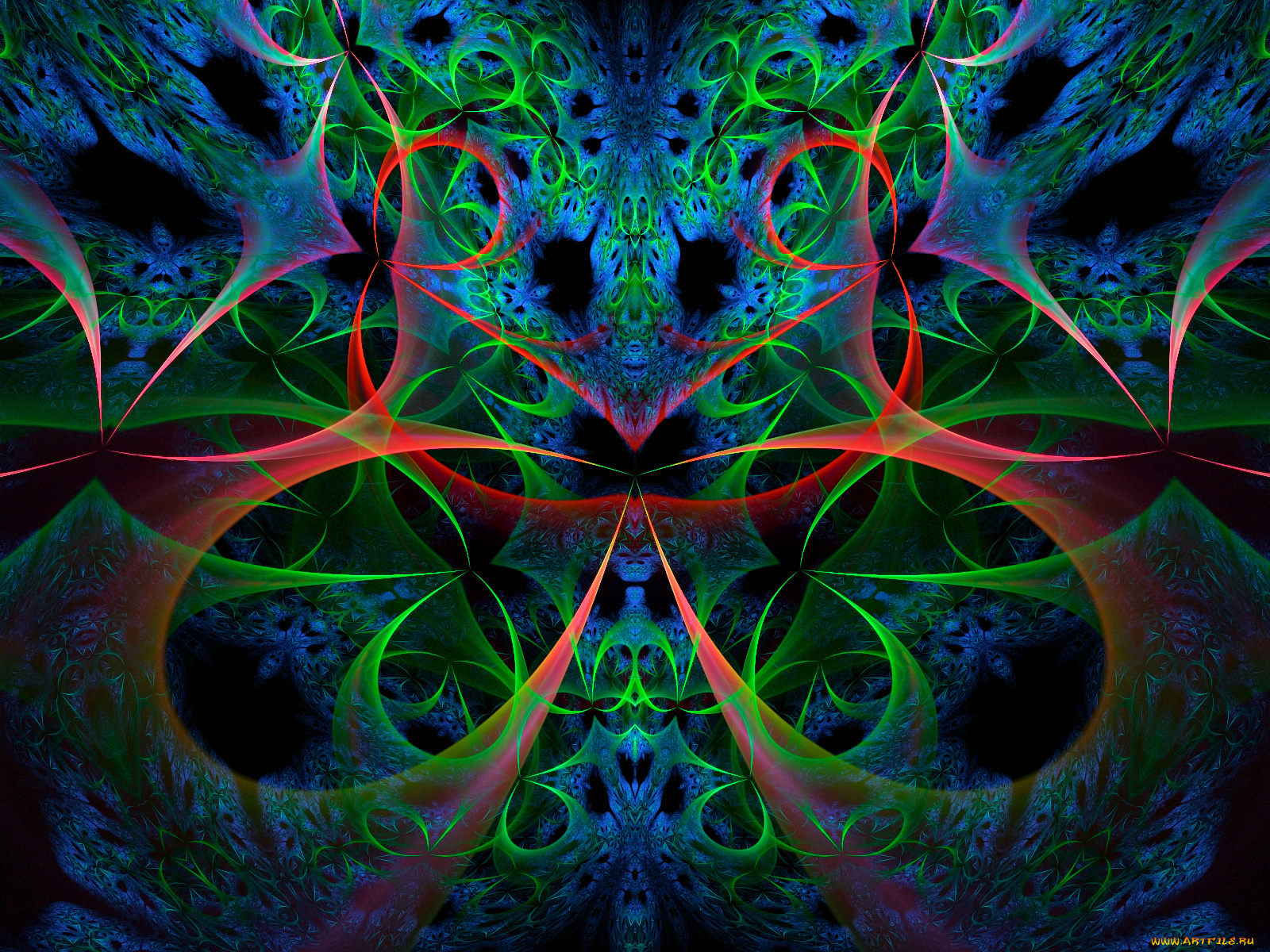 3д, графика, fractal, фракталы, абстракция, узор, тёмный