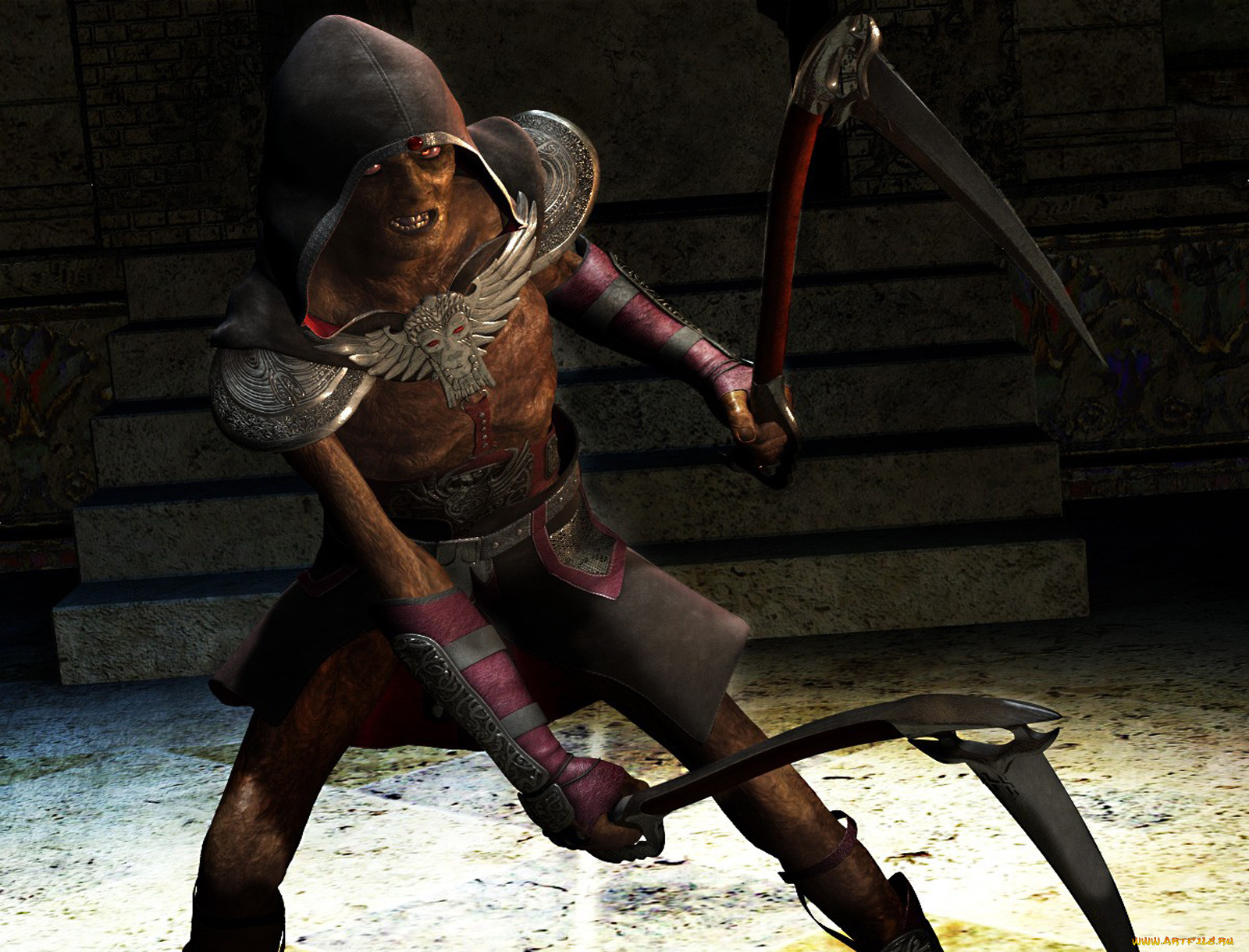 3д, графика, fantasy, фантазия, мужчина, воин, мечи