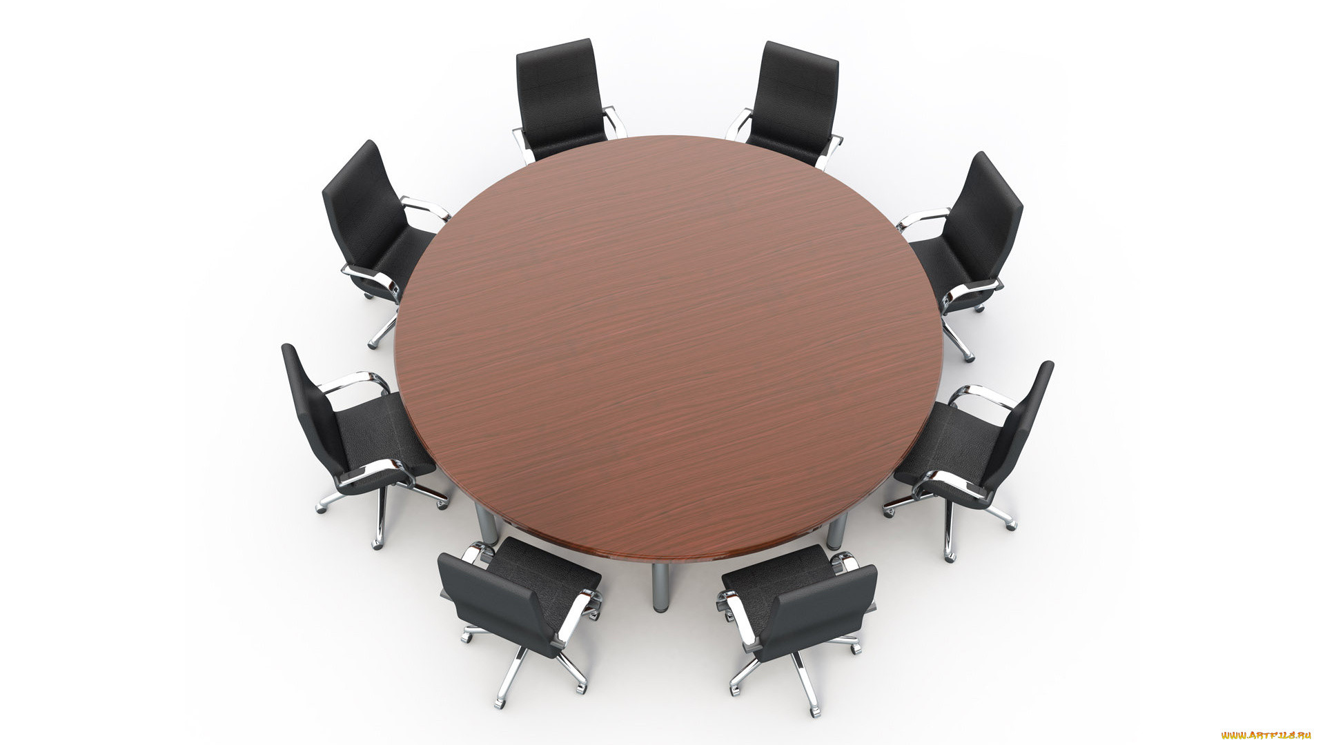 3д, графика, realism, реализм, стол, стулья, фон, белый