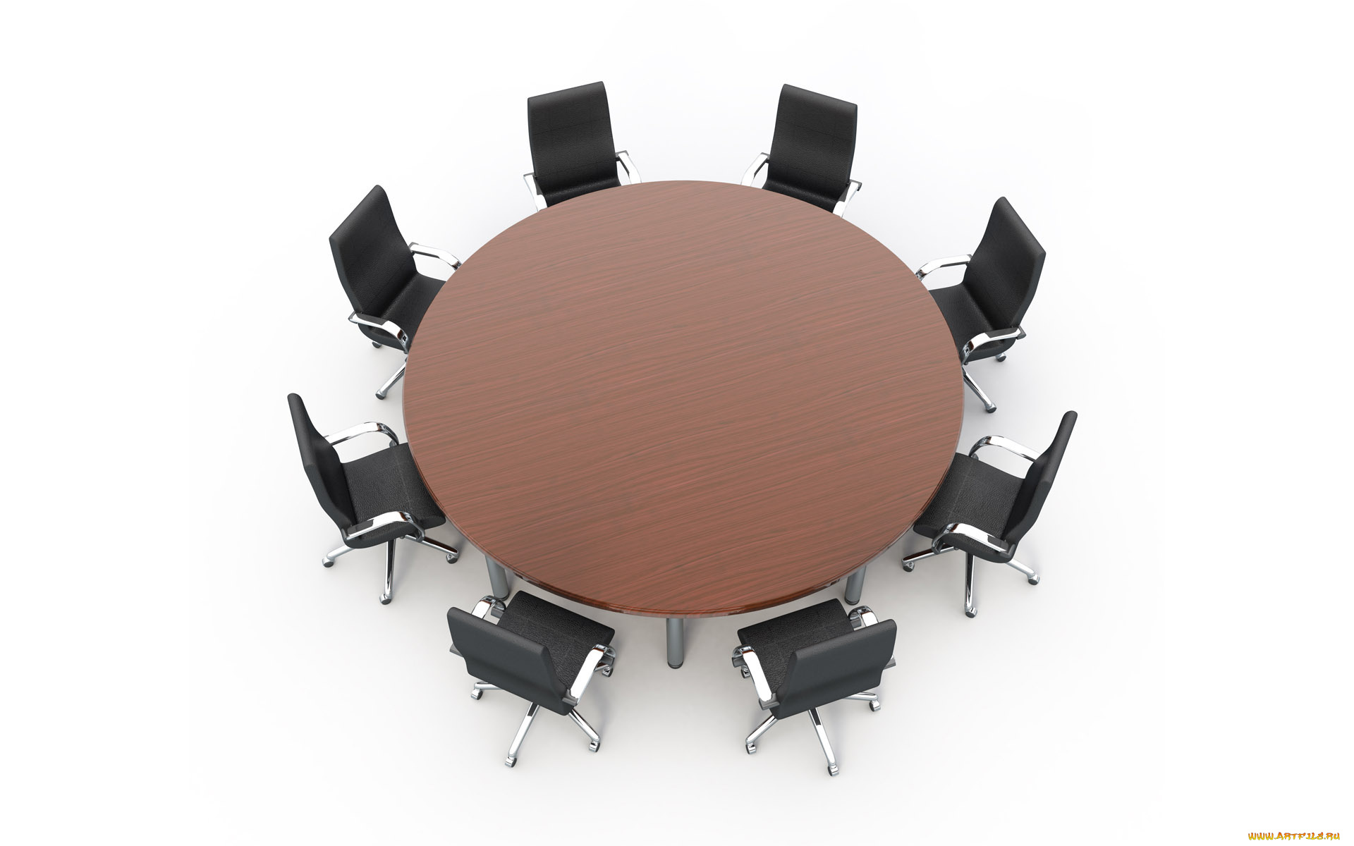 3д, графика, realism, реализм, стол, стулья, фон, белый