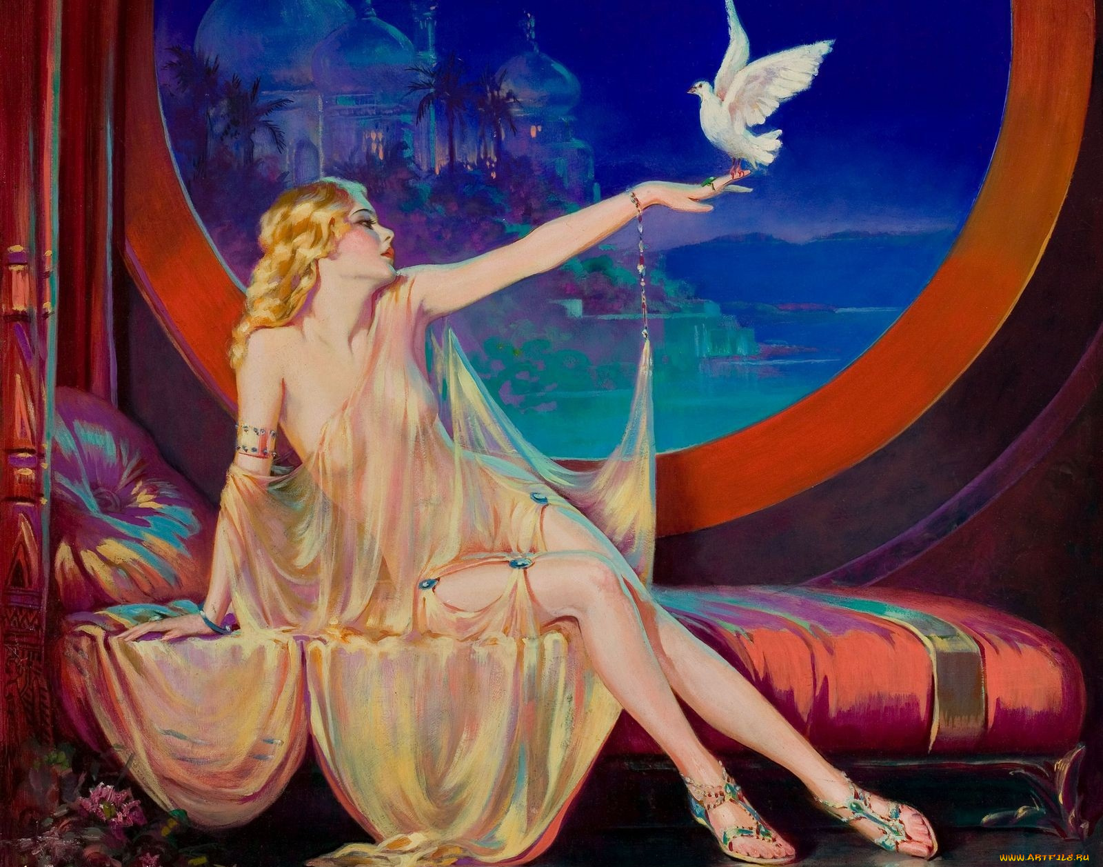 рисованные, henry, hara, clive, девушка, и, белый, голубь, o