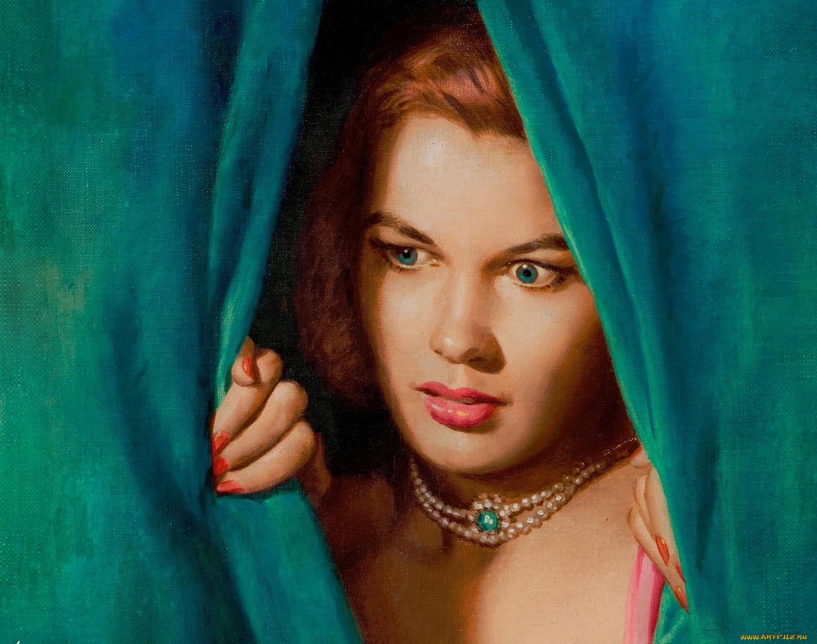 рисованные, люди, девушка, удивление