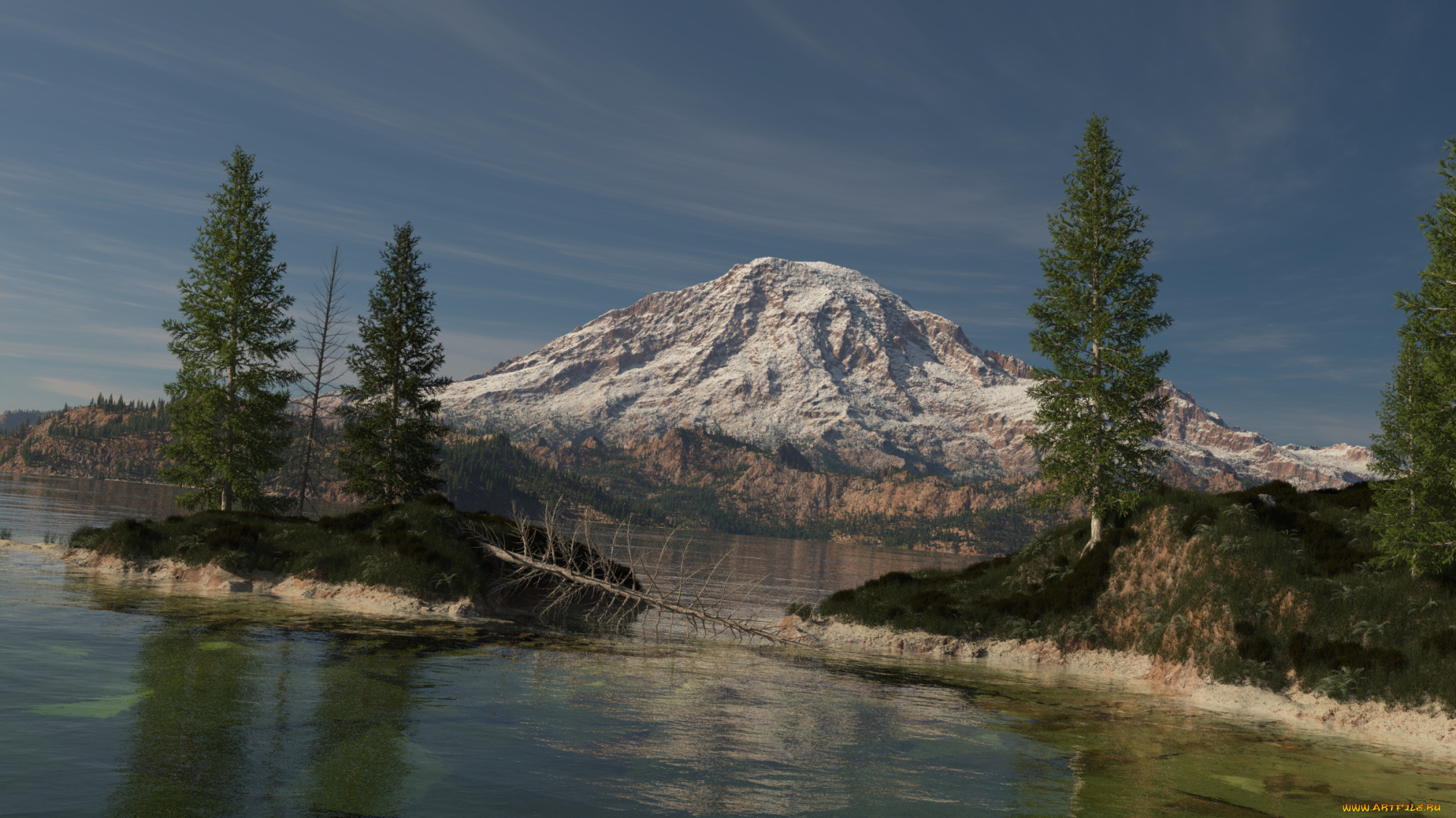 3д, графика, nature, landscape, природа, пейзаж