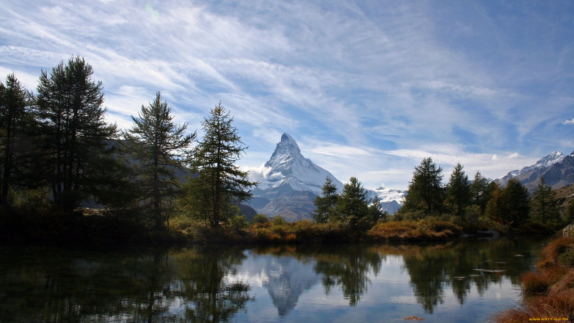 reflection, природа, реки, озера, отражение, лес, горы, озеро