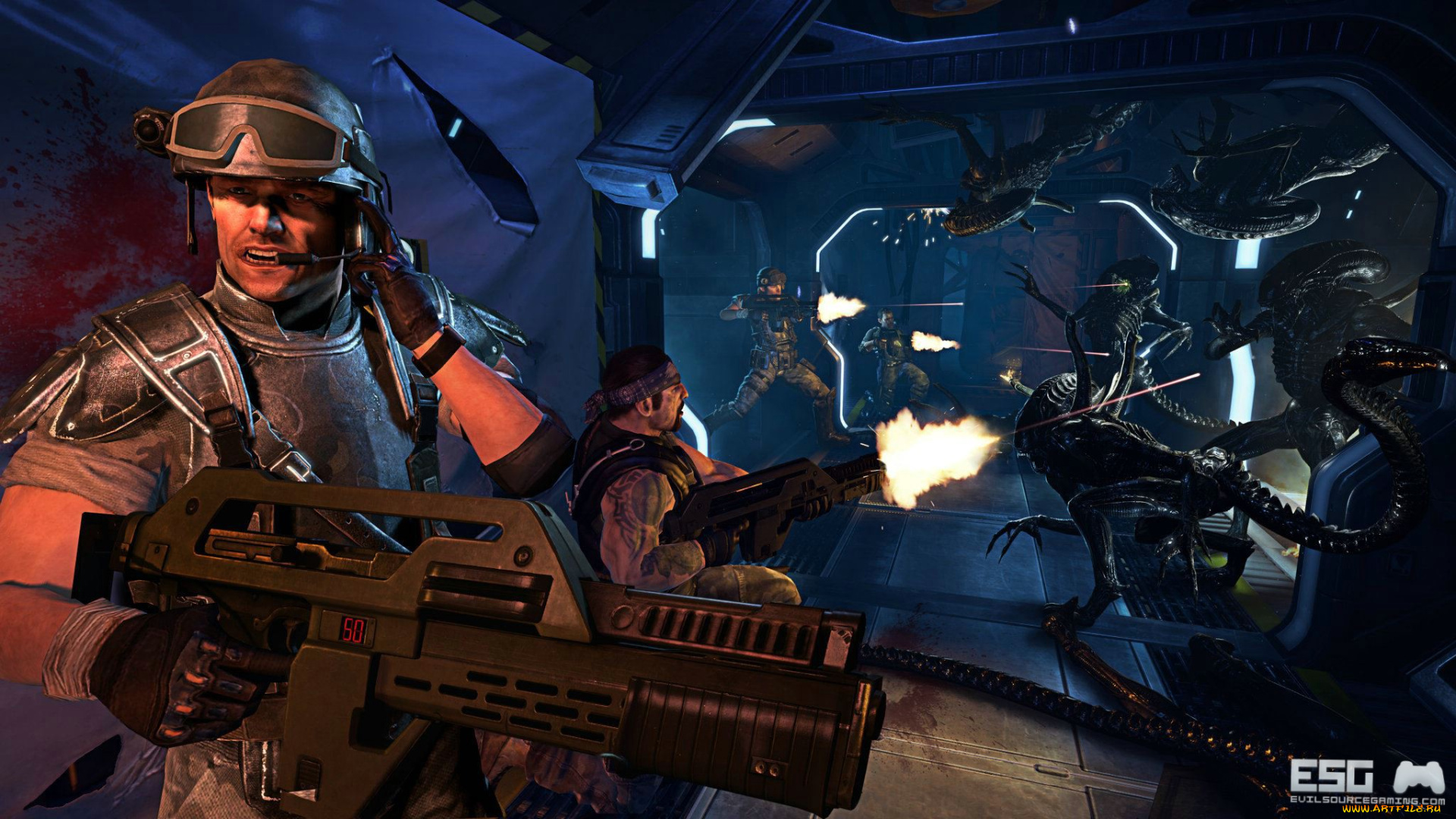 видео, игры, aliens, colonial, marines, компьютерная, игра