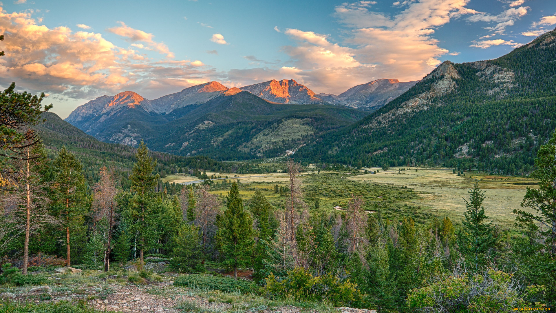 rocky, mountain, national, park, colorado, природа, горы, роки-маунтин, колорадо, долина, деревья