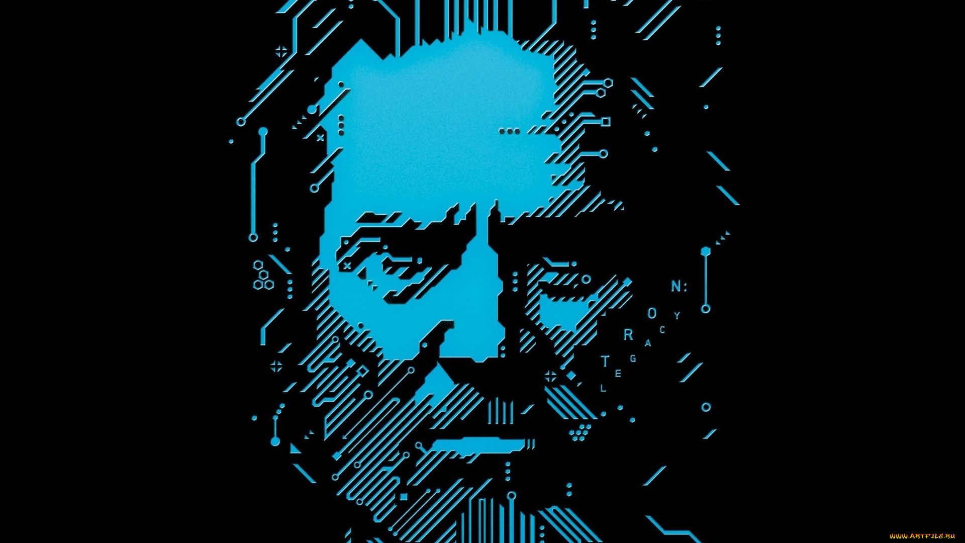 векторная, графика, лицо