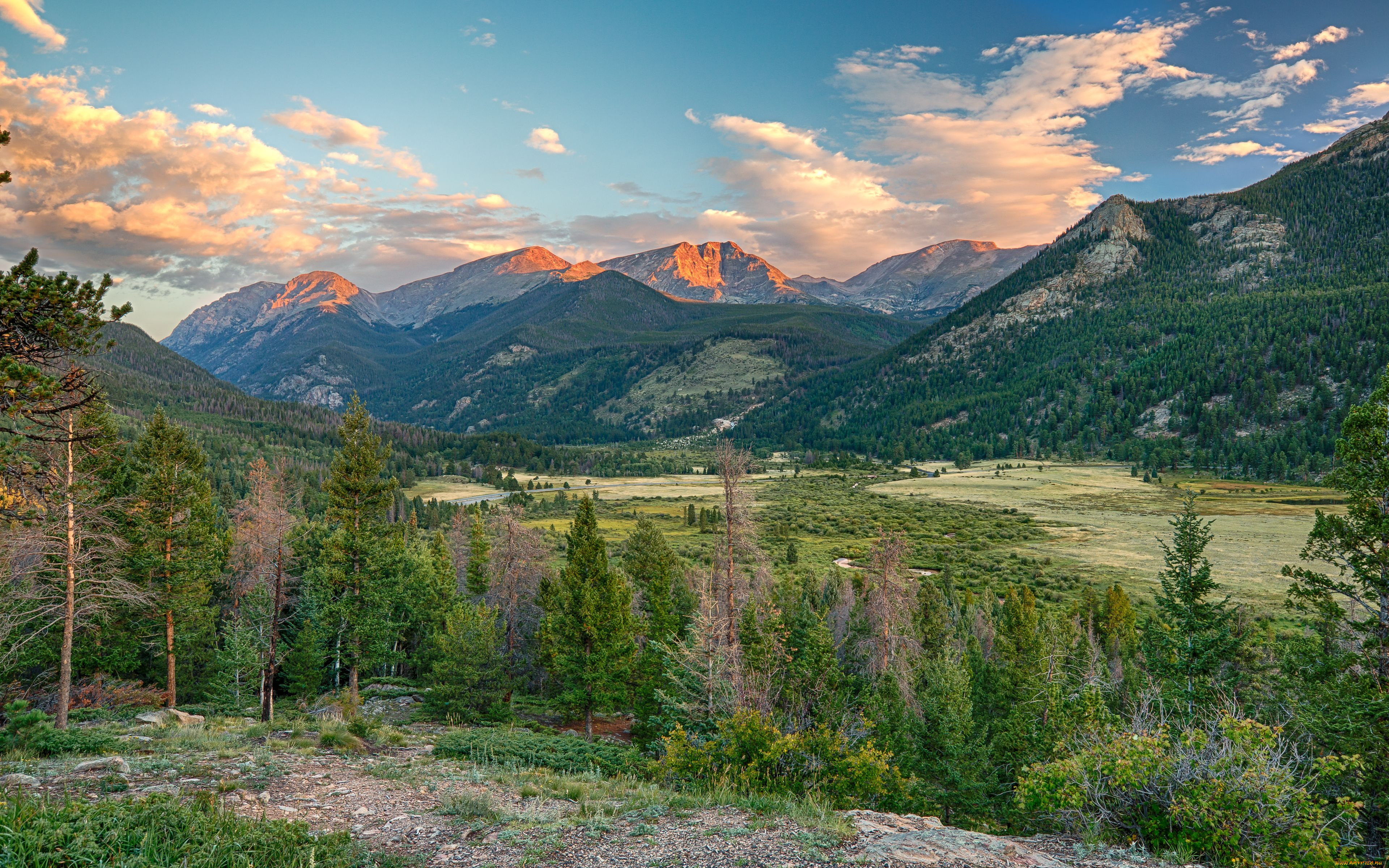 rocky, mountain, national, park, colorado, природа, горы, роки-маунтин, колорадо, долина, деревья
