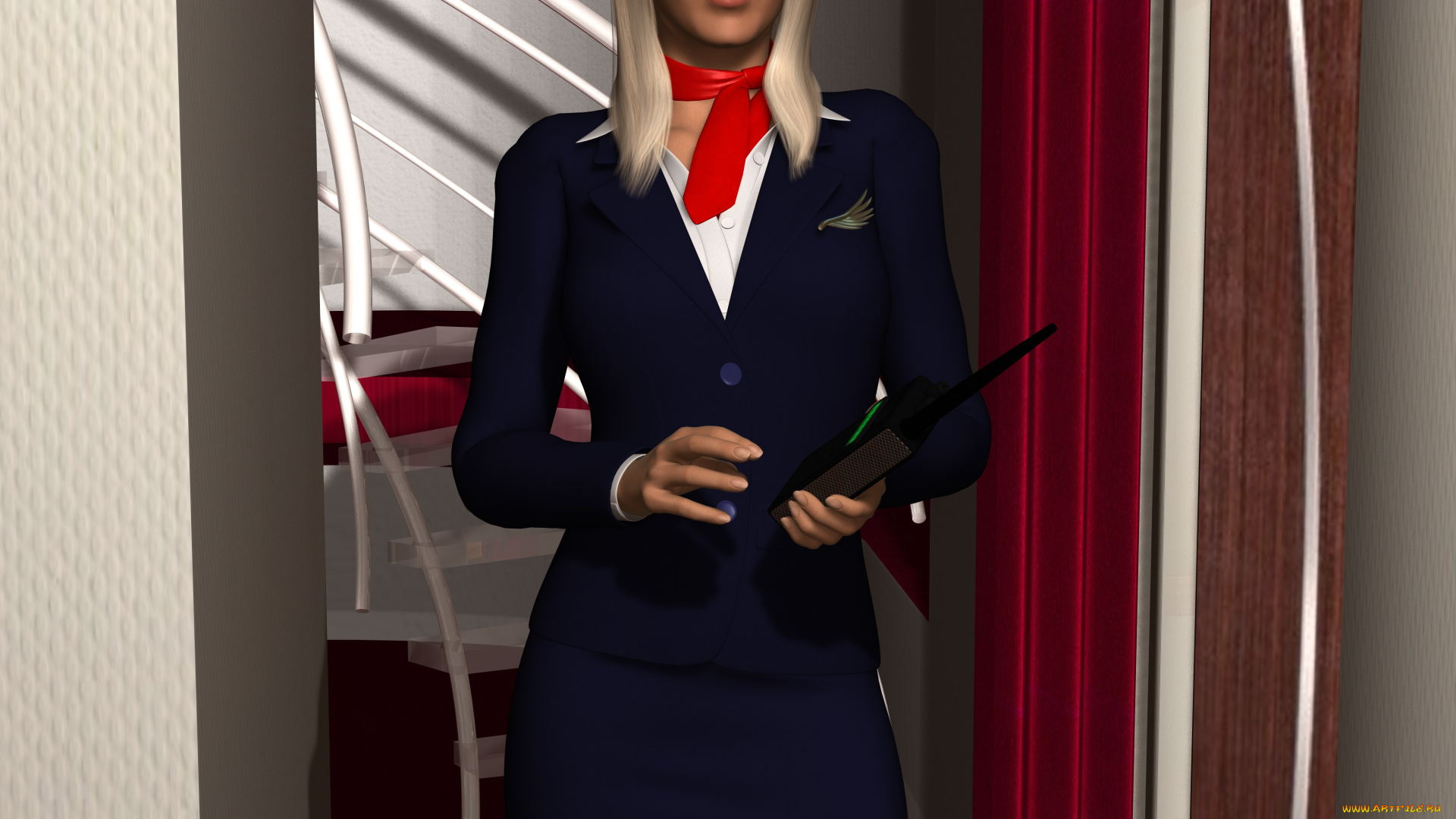 3д, графика, фантазия, , fantasy, блондинка, взгляд, девушка