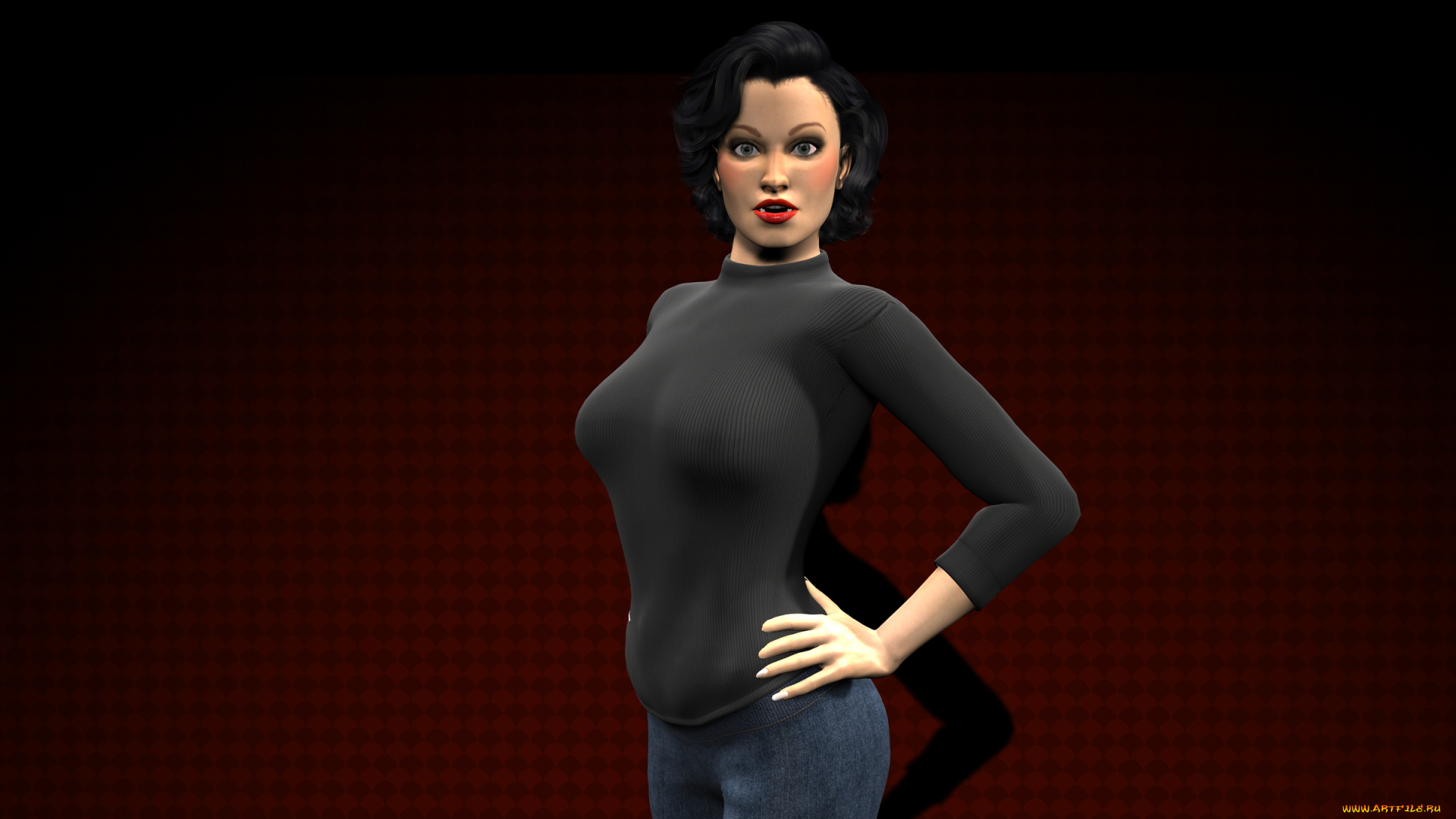 3д, графика, люди, , people, девушка, фон, взгляд