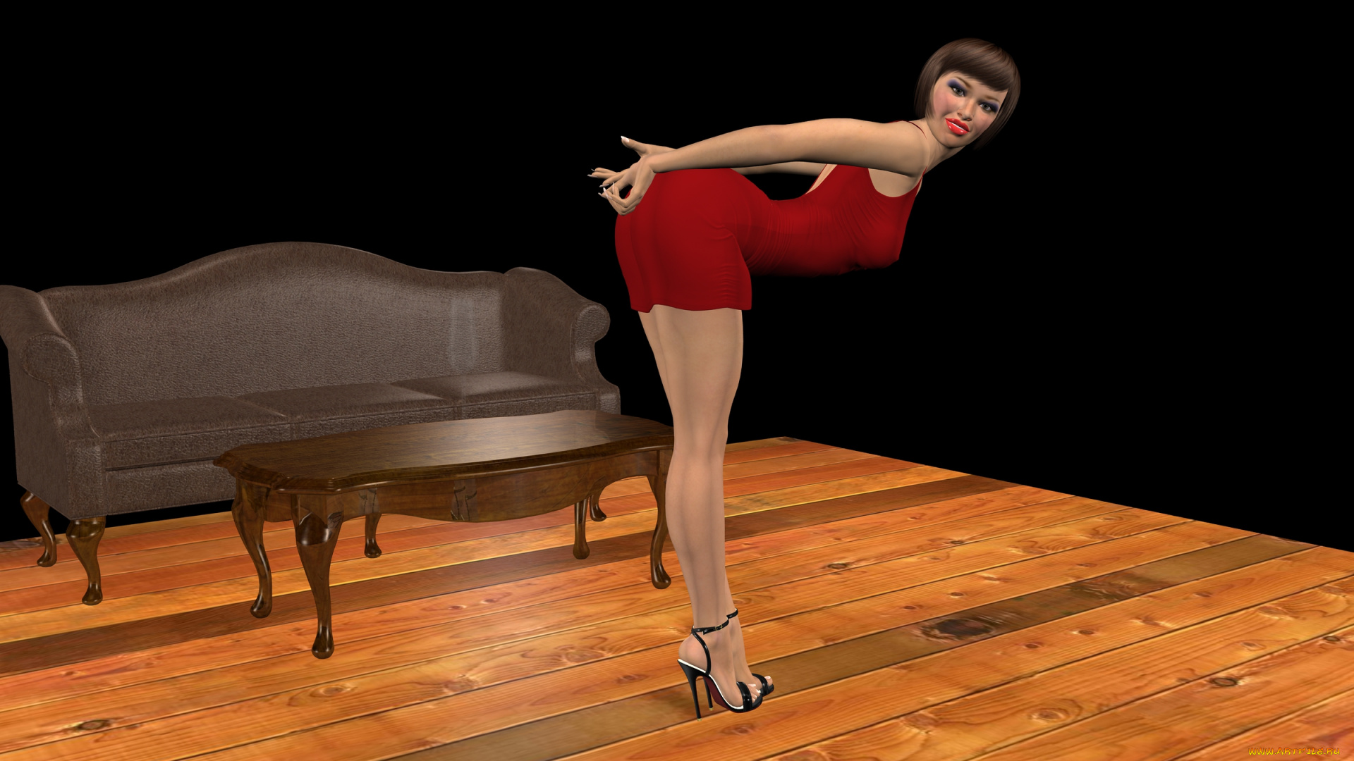 3д, графика, люди, , people, поза, платье, фон, взгляд, девушка