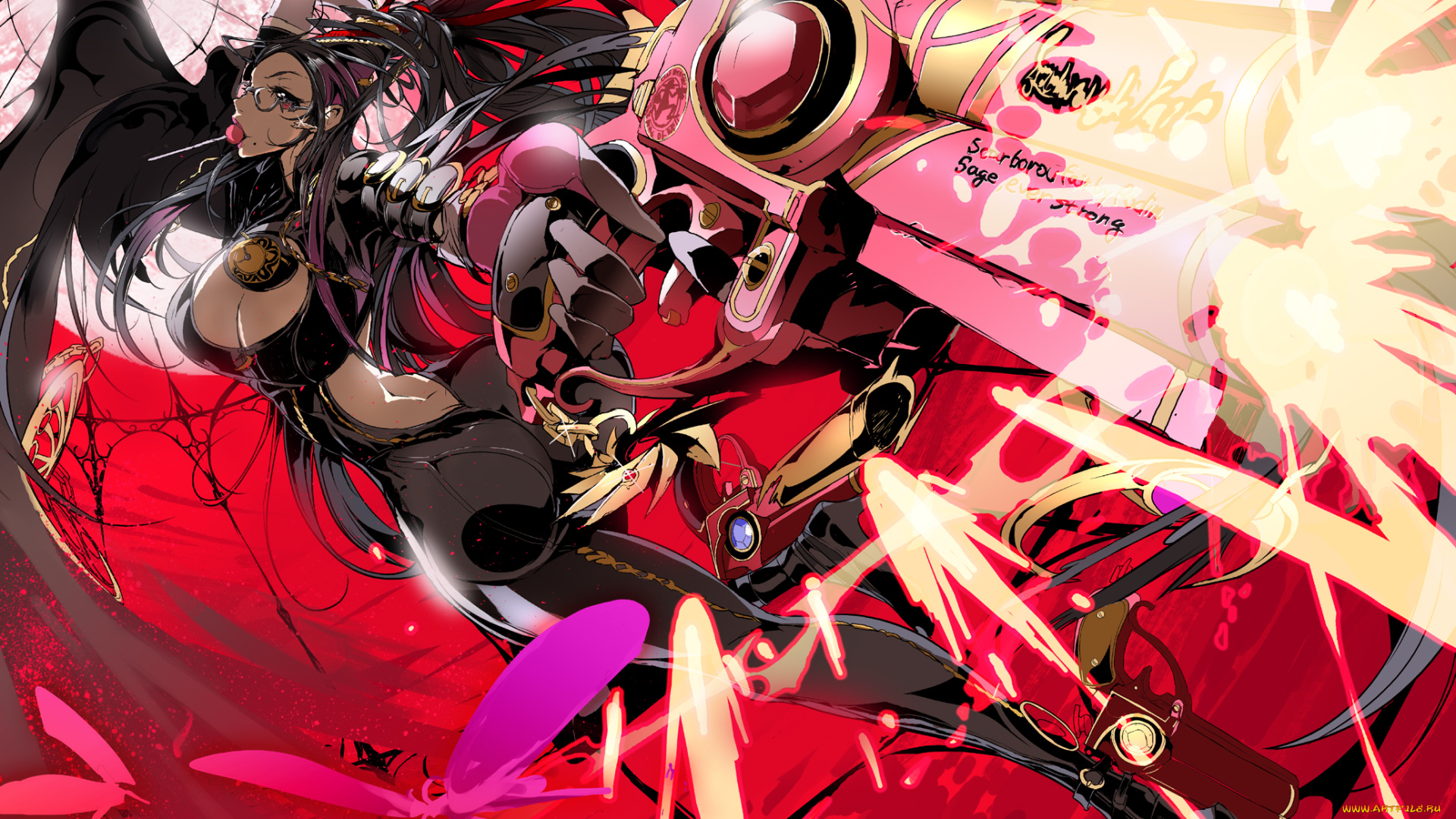 аниме, -weapon, , blood, &, technology, чупа-чупс, конфета, оружие, красный, арт, девушка