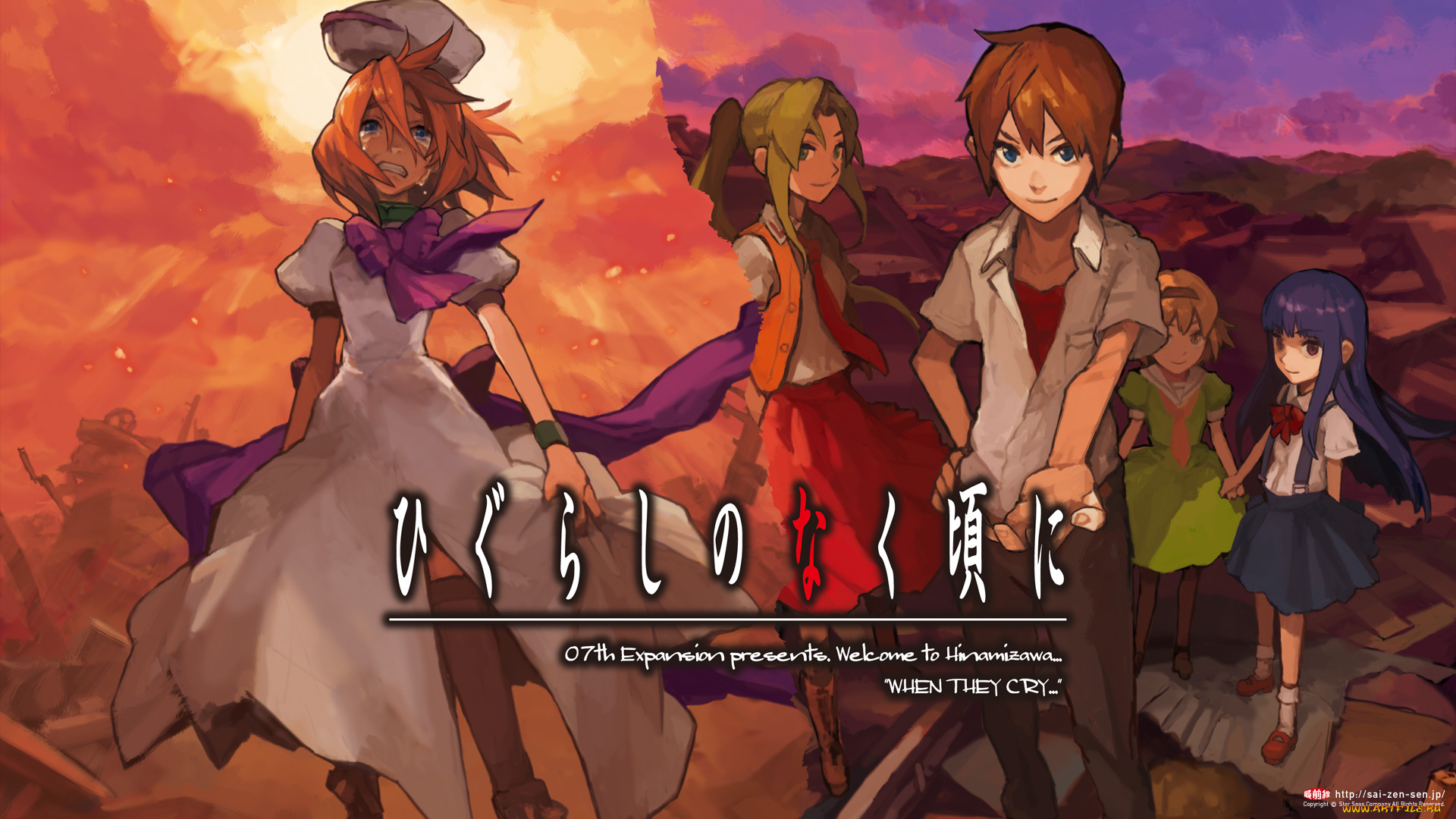 аниме, higurashi, no, naku, koro, ni, higurashi, no, naku, koro, ni