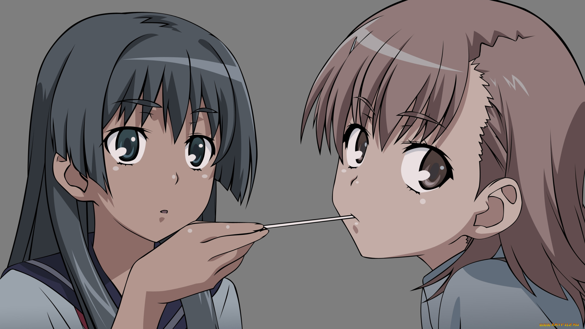 аниме, to, aru, kagaku, no, railgun, палочка, лица, девушки