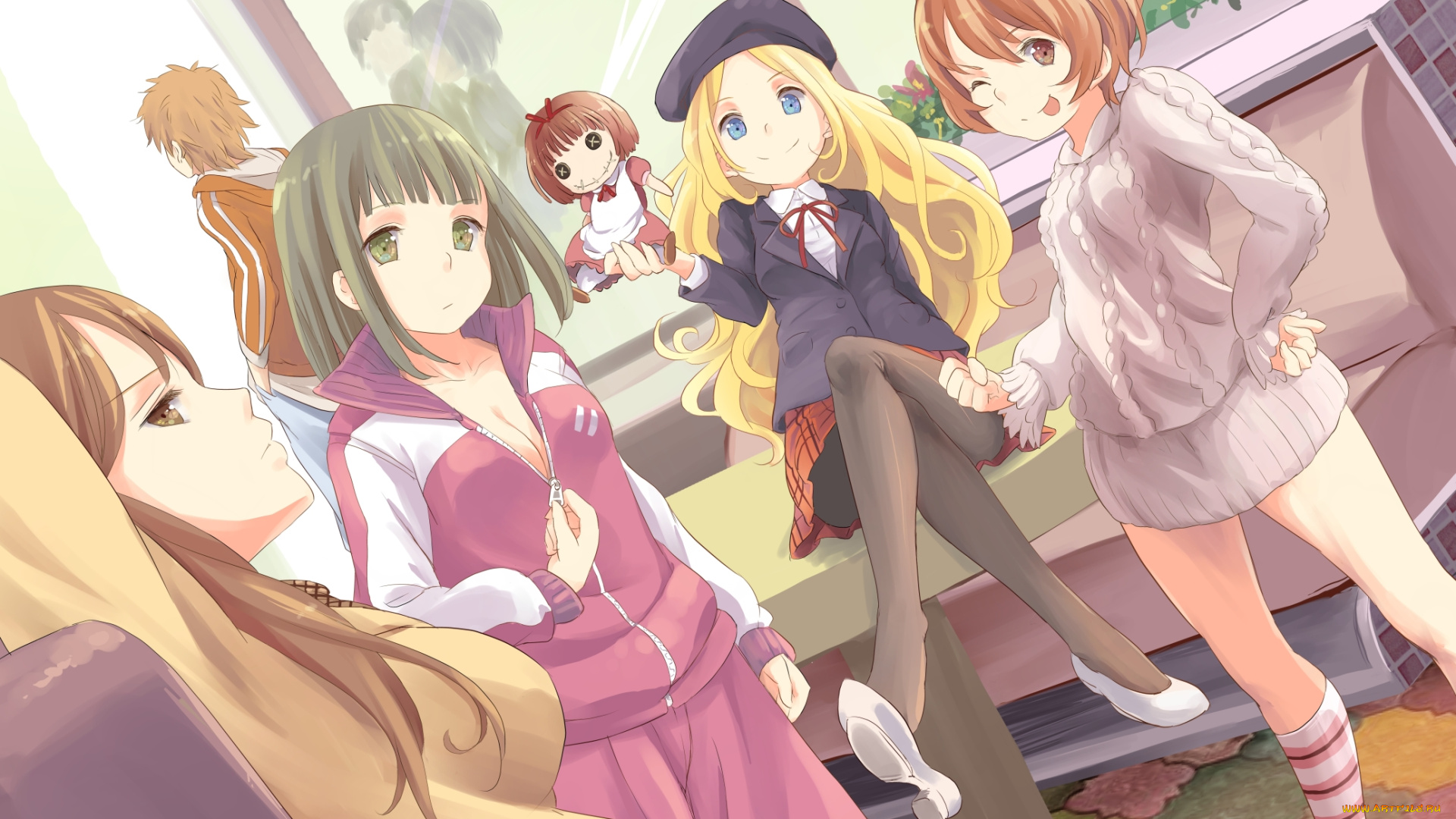 аниме, *unknown, , другое, девушки, персонажи, комната