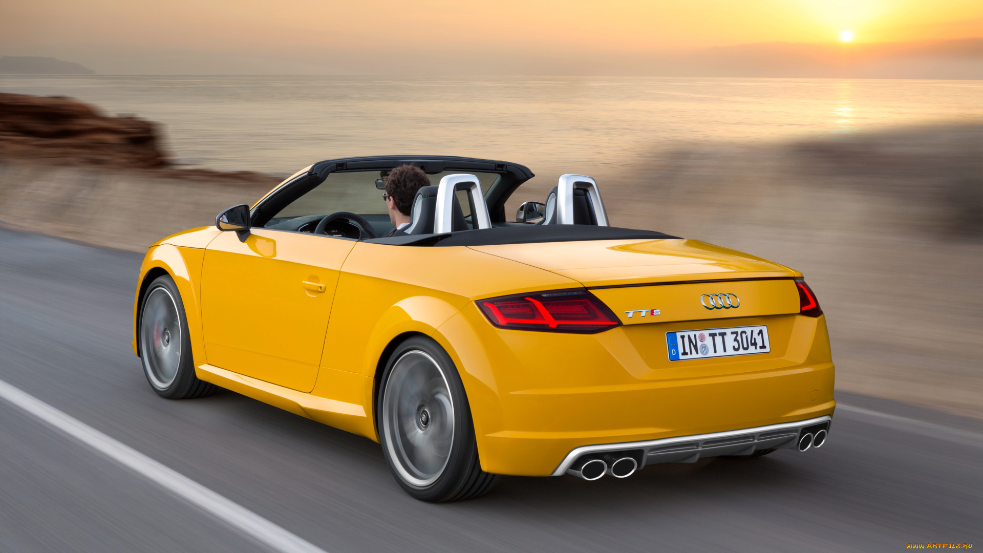 автомобили, audi, желтый, tts, roadster, 2014г, 8s