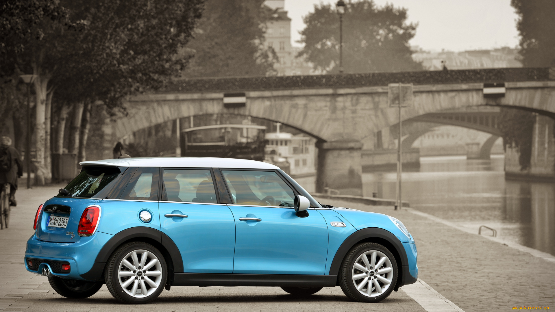 автомобили, mini, cooper, sd, 5-door, синий, 2014г, f56