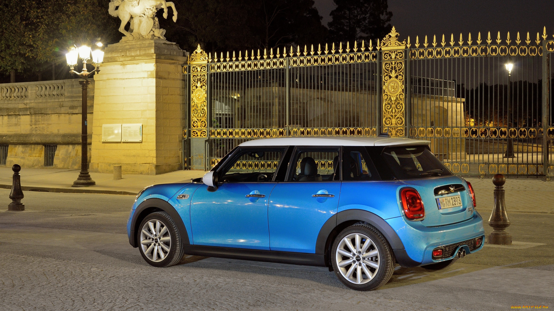 автомобили, mini, синий, 2014г, f56, sd, 5-door, cooper