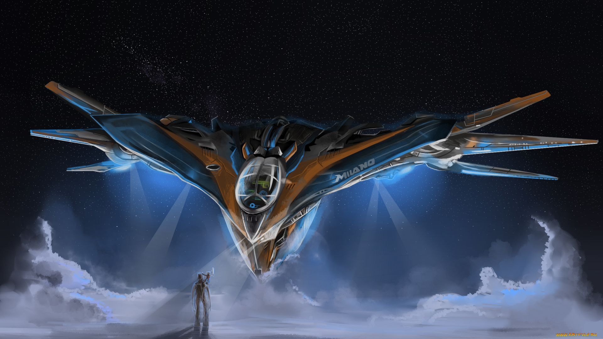 рисованные, кино, starship, milano, groot, guardians, of, the, galaxy