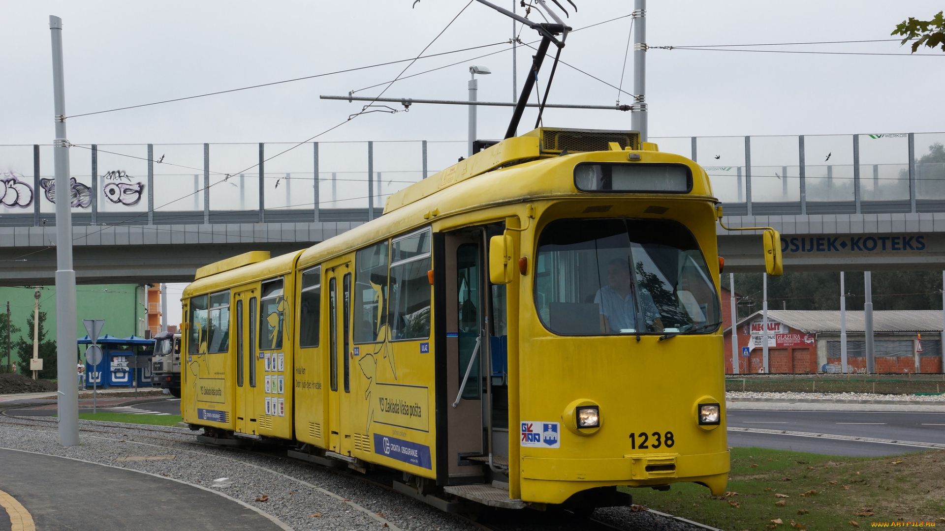 техника, трамваи, город, рельсы, трамвай, улица