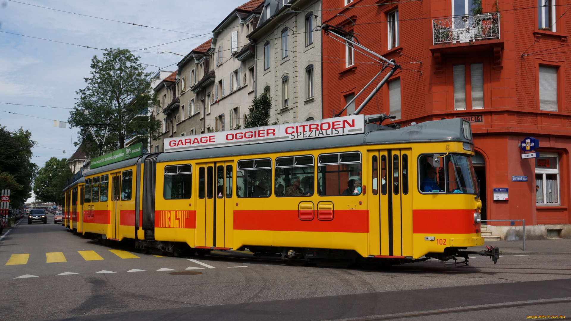 техника, трамваи, рельсы, улица, город, трамвай