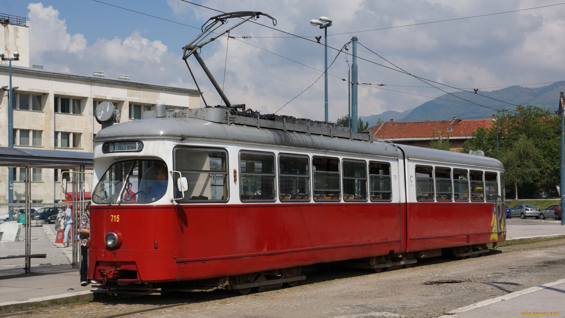 техника, трамваи, трамвай, рельсы, улица, город