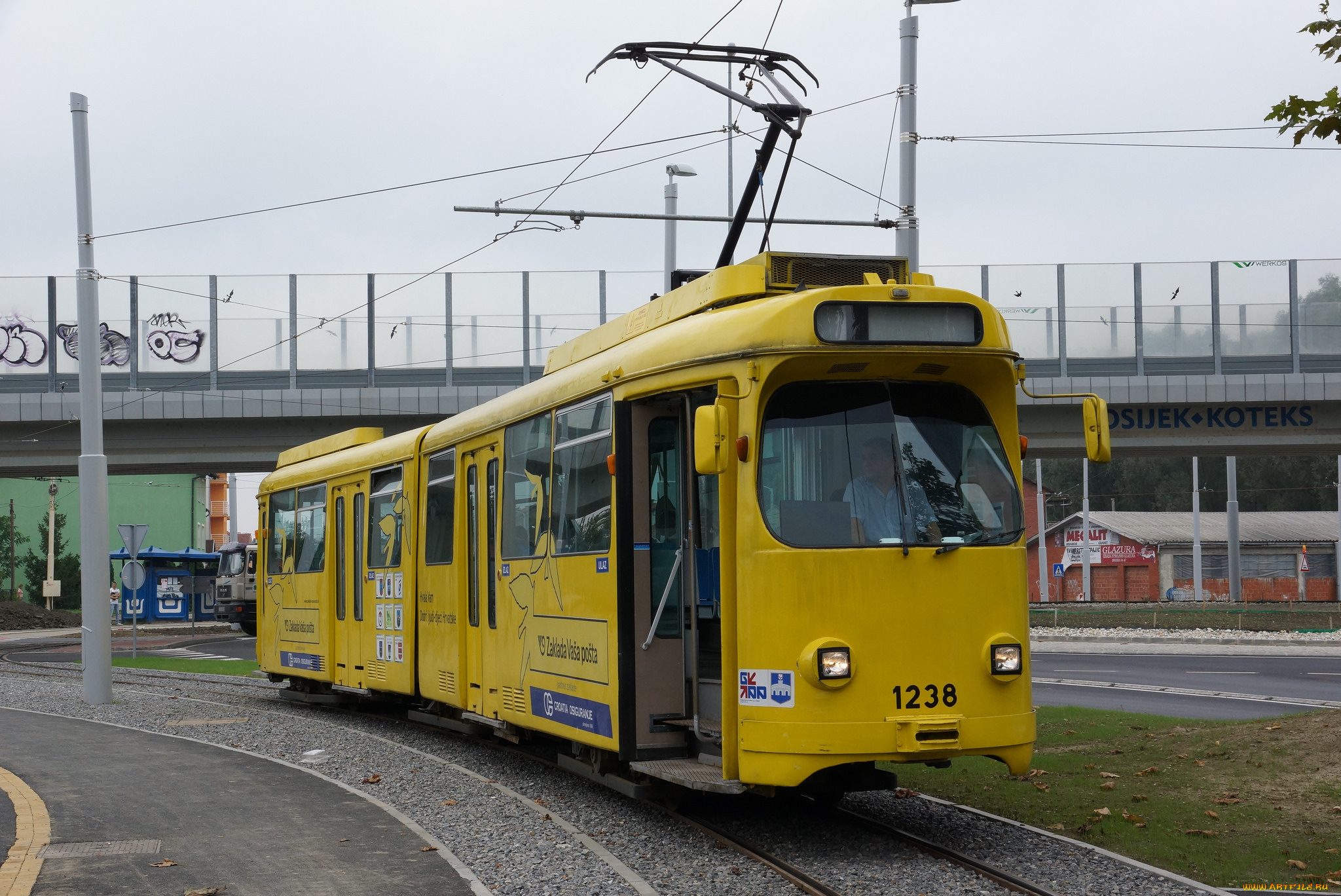 техника, трамваи, город, рельсы, трамвай, улица