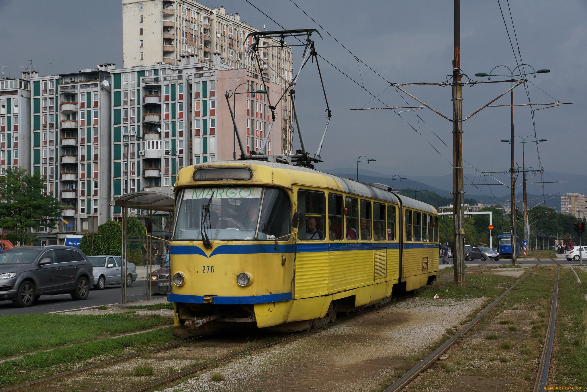 техника, трамваи, город, трамвай, рельсы, улица