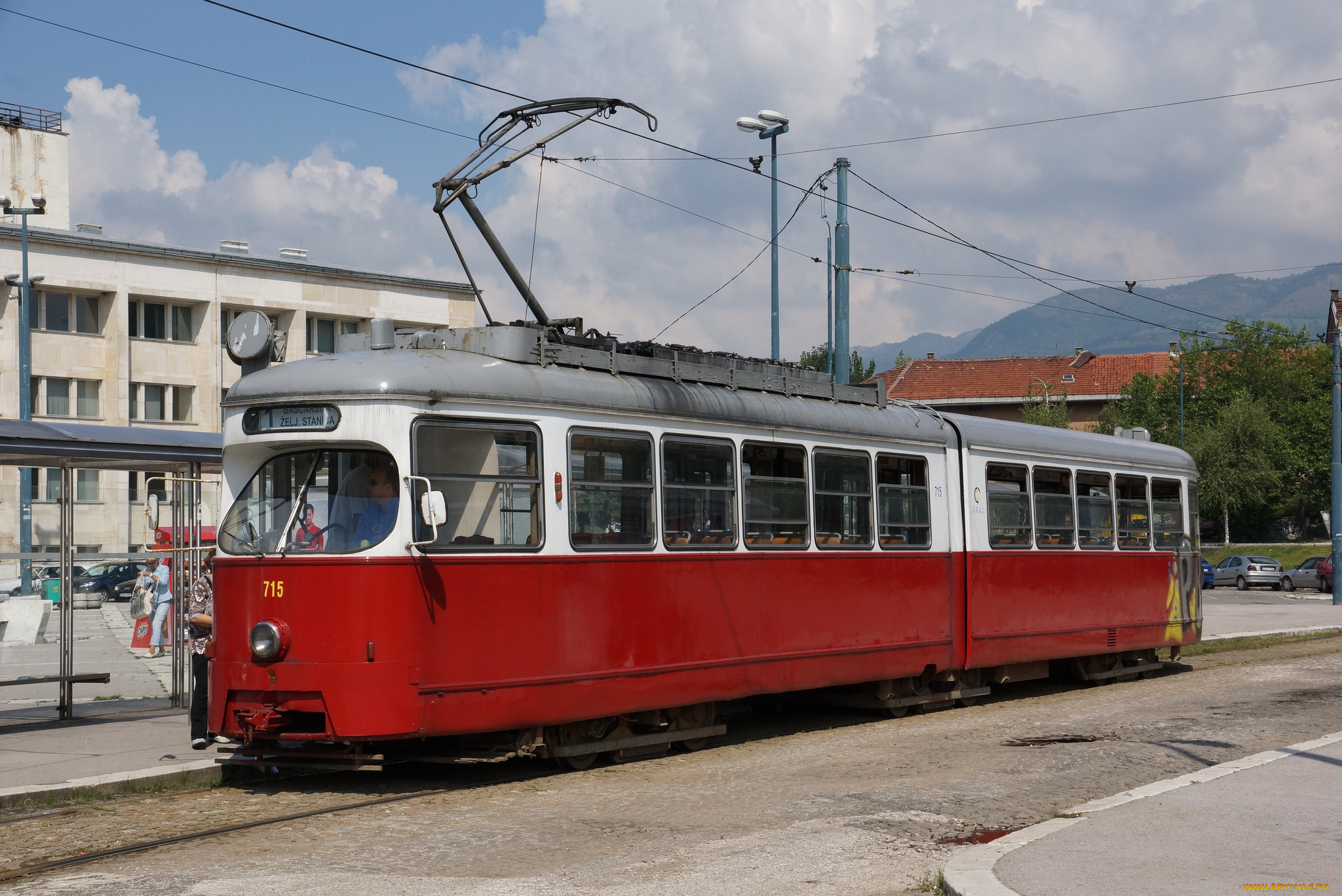 техника, трамваи, трамвай, рельсы, улица, город