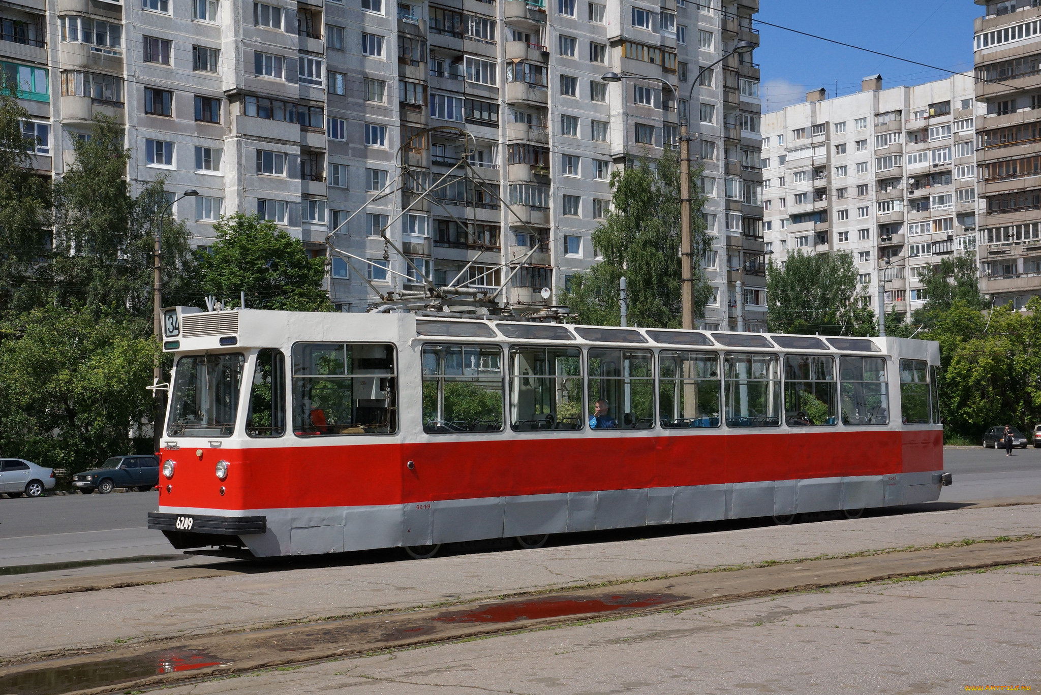 техника, трамваи, трамвай, рельсы, улица, город