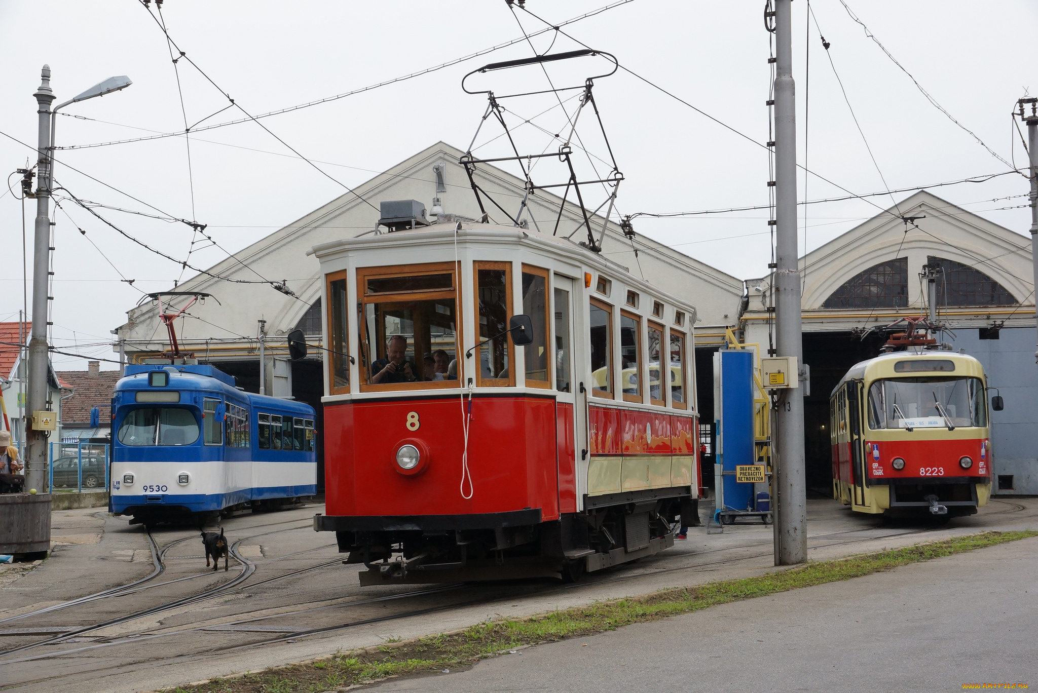 техника, трамваи, трамвай, улица, рельсы, город