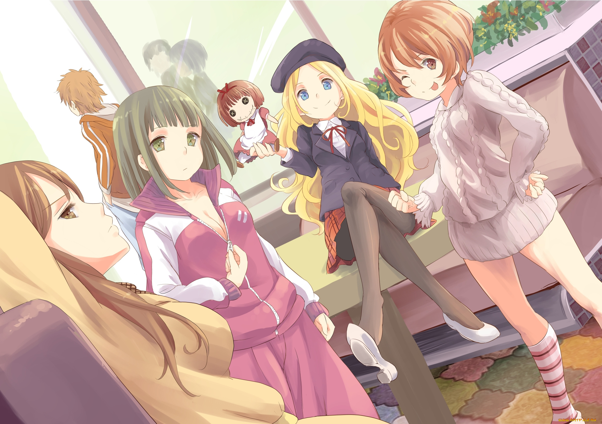 аниме, *unknown, , другое, девушки, персонажи, комната