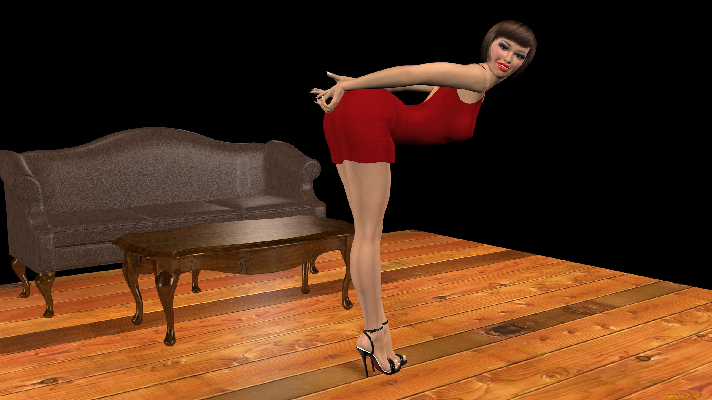 3д, графика, люди, , people, поза, платье, фон, взгляд, девушка