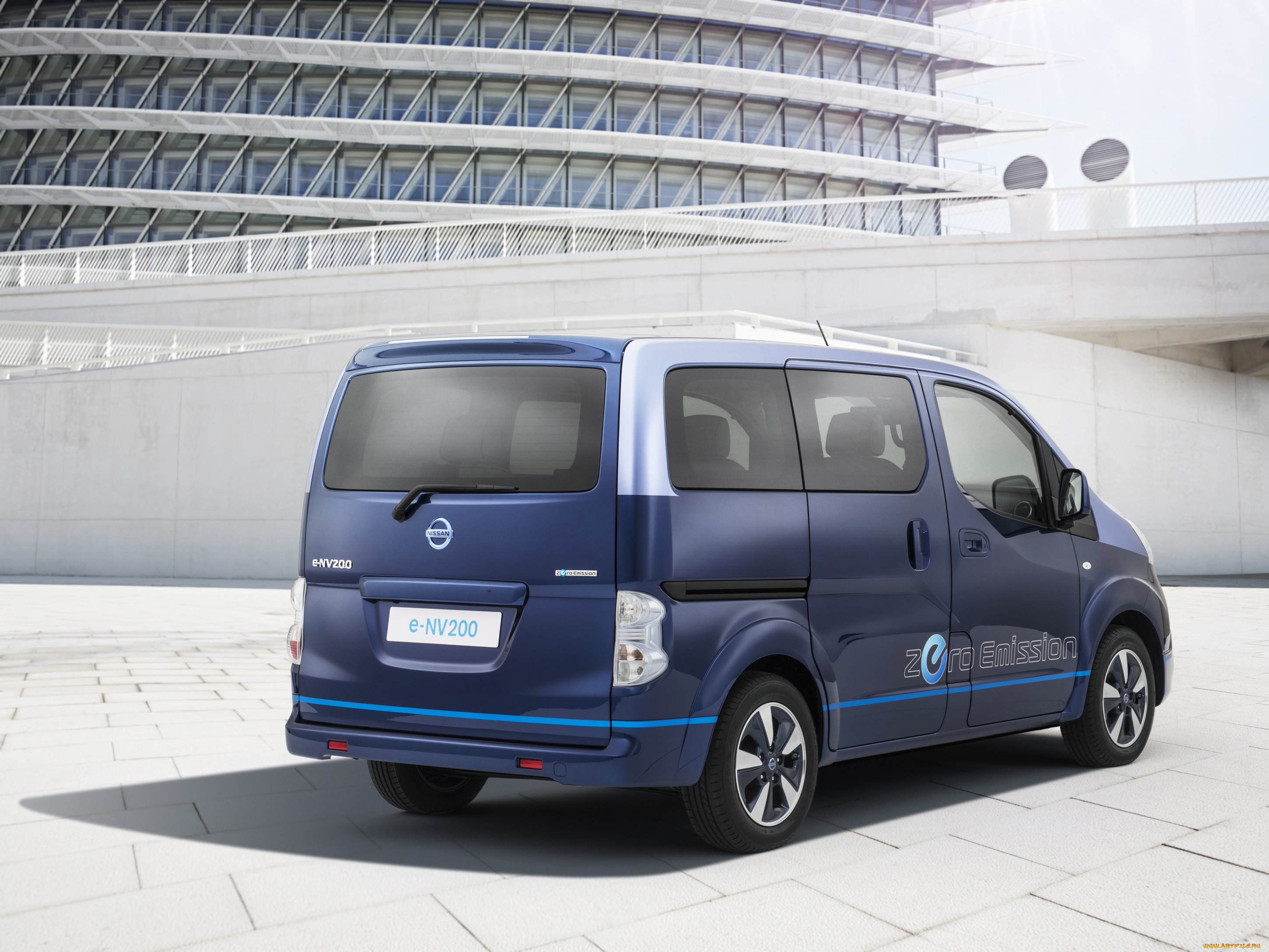 автомобили, nissan, datsun, vip, concept, e-nv200, синий, 2014г