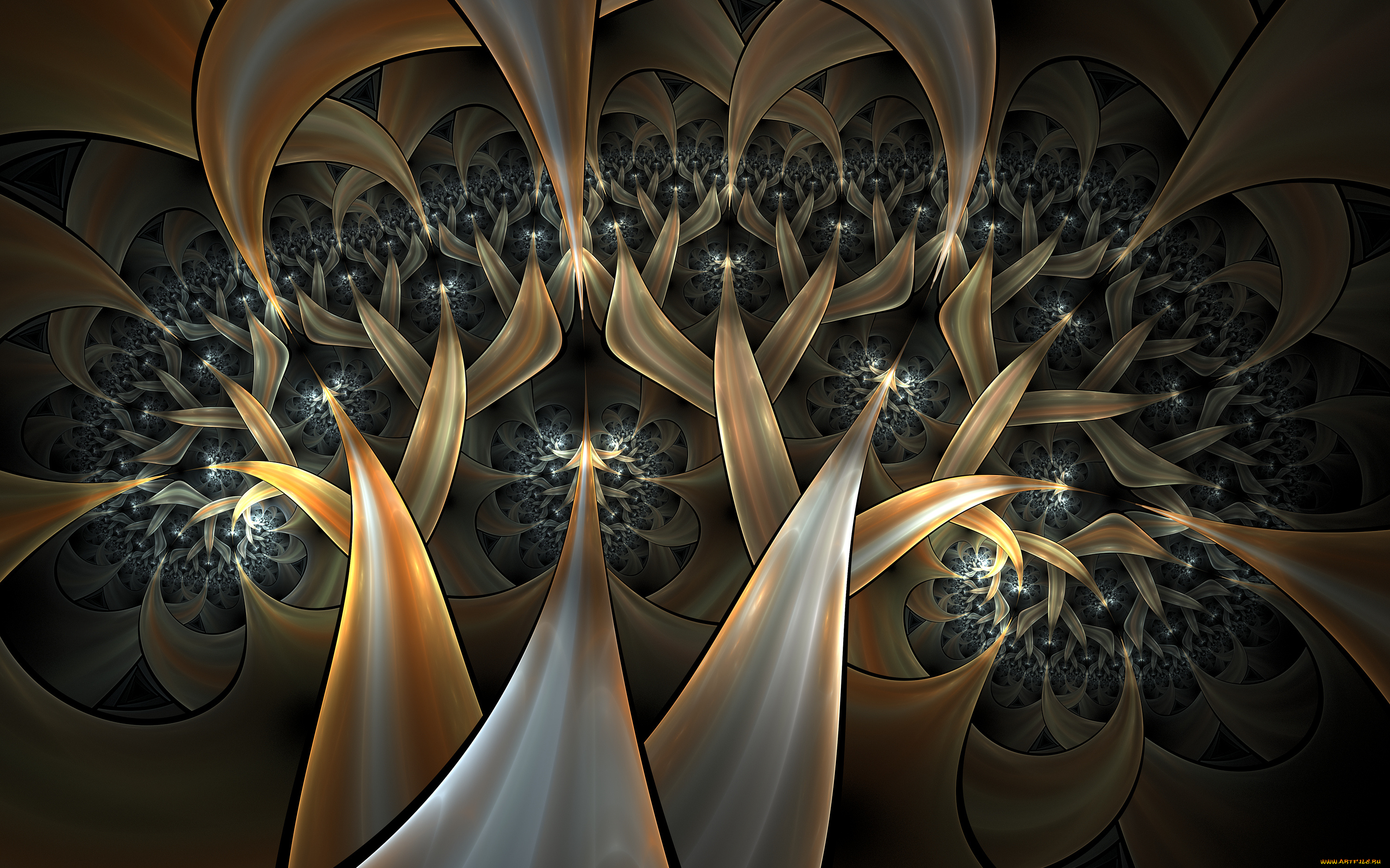 3д, графика, фракталы, , fractal, узор, цвета, фон