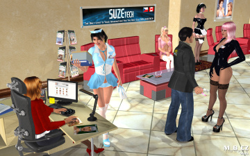 Картинка 3д+графика люди+ people комната девушки мужчина