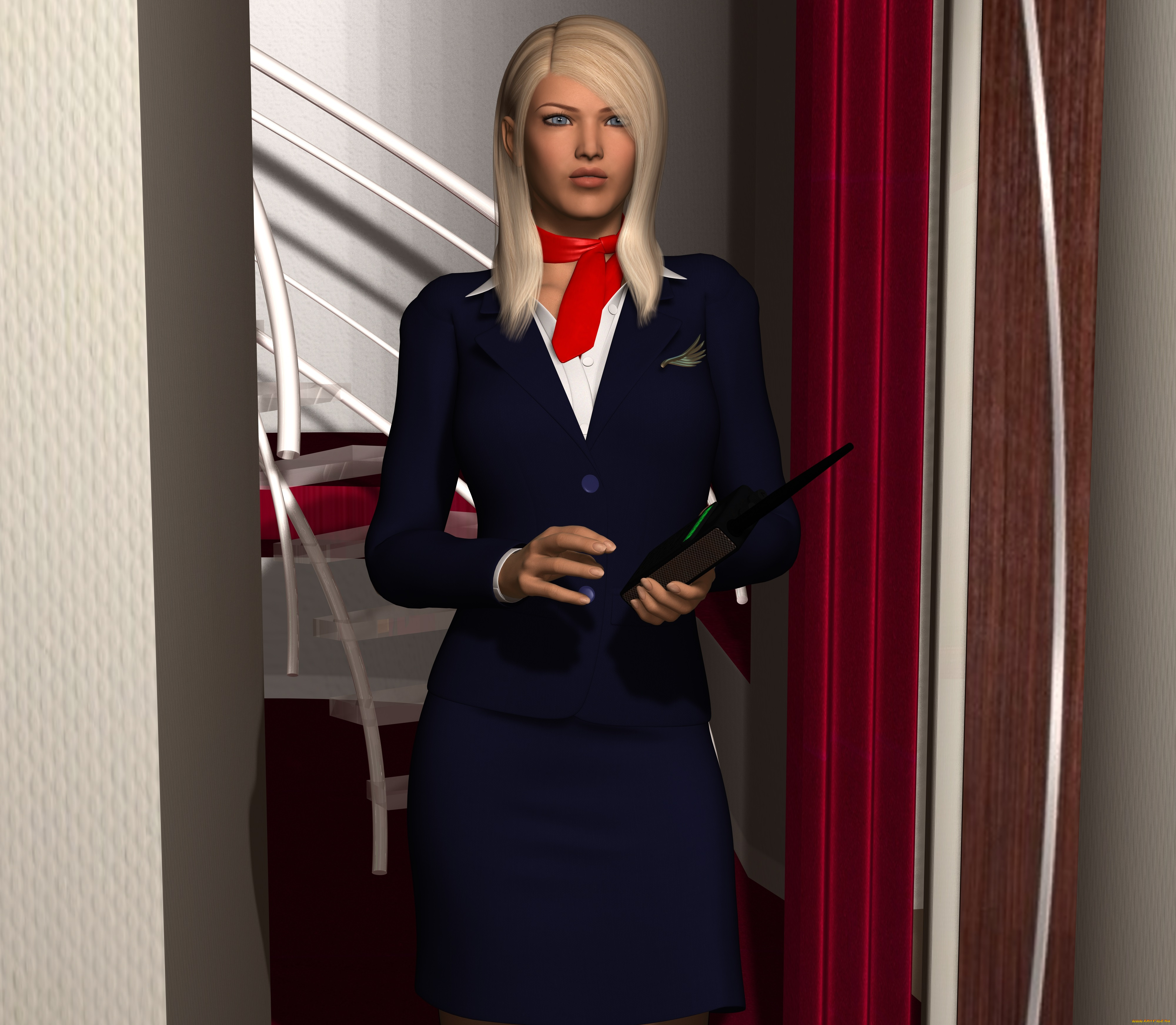 3д, графика, фантазия, , fantasy, блондинка, взгляд, девушка