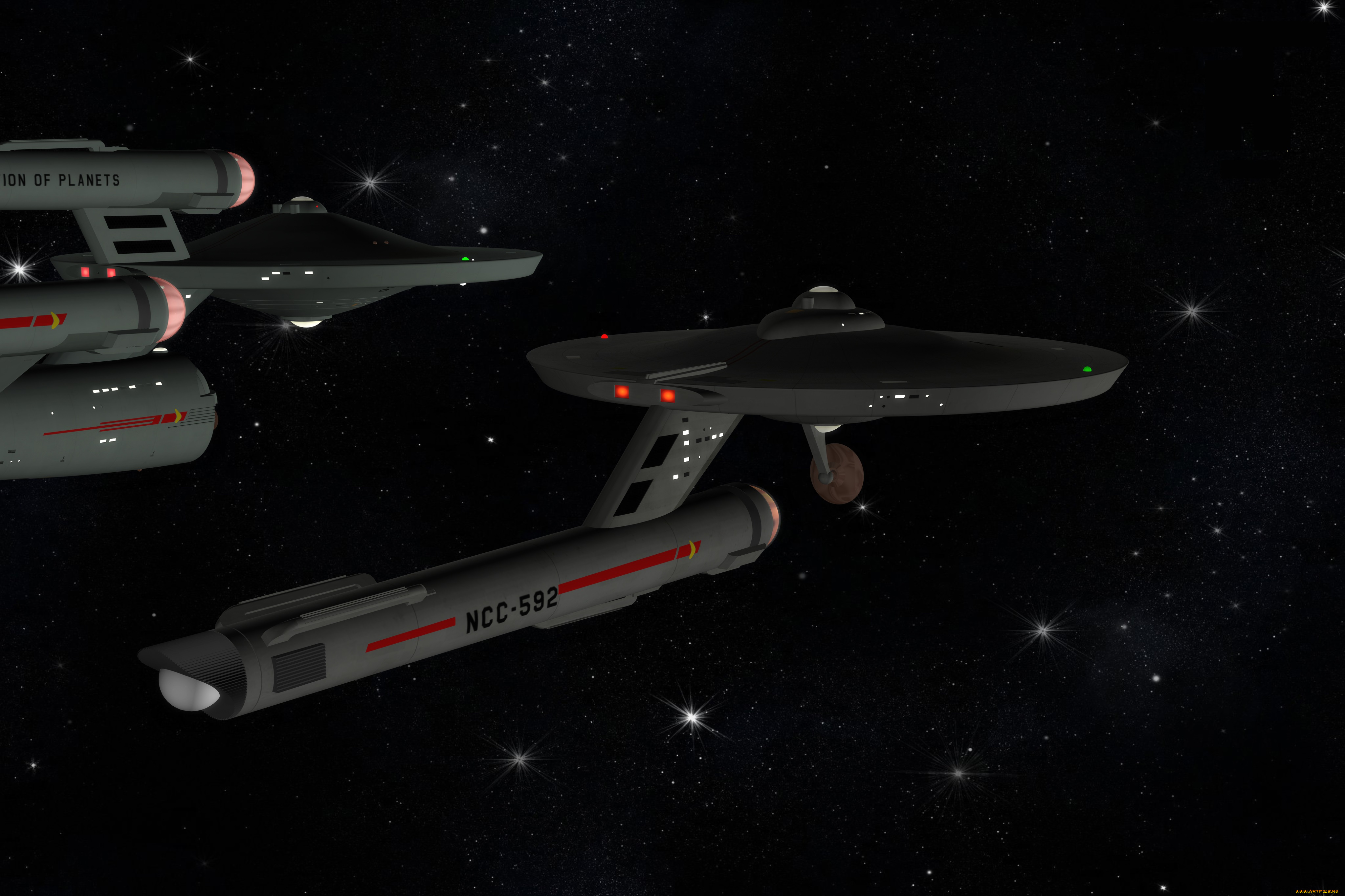 космос, арт, звезды, вселенная, космический, корабль