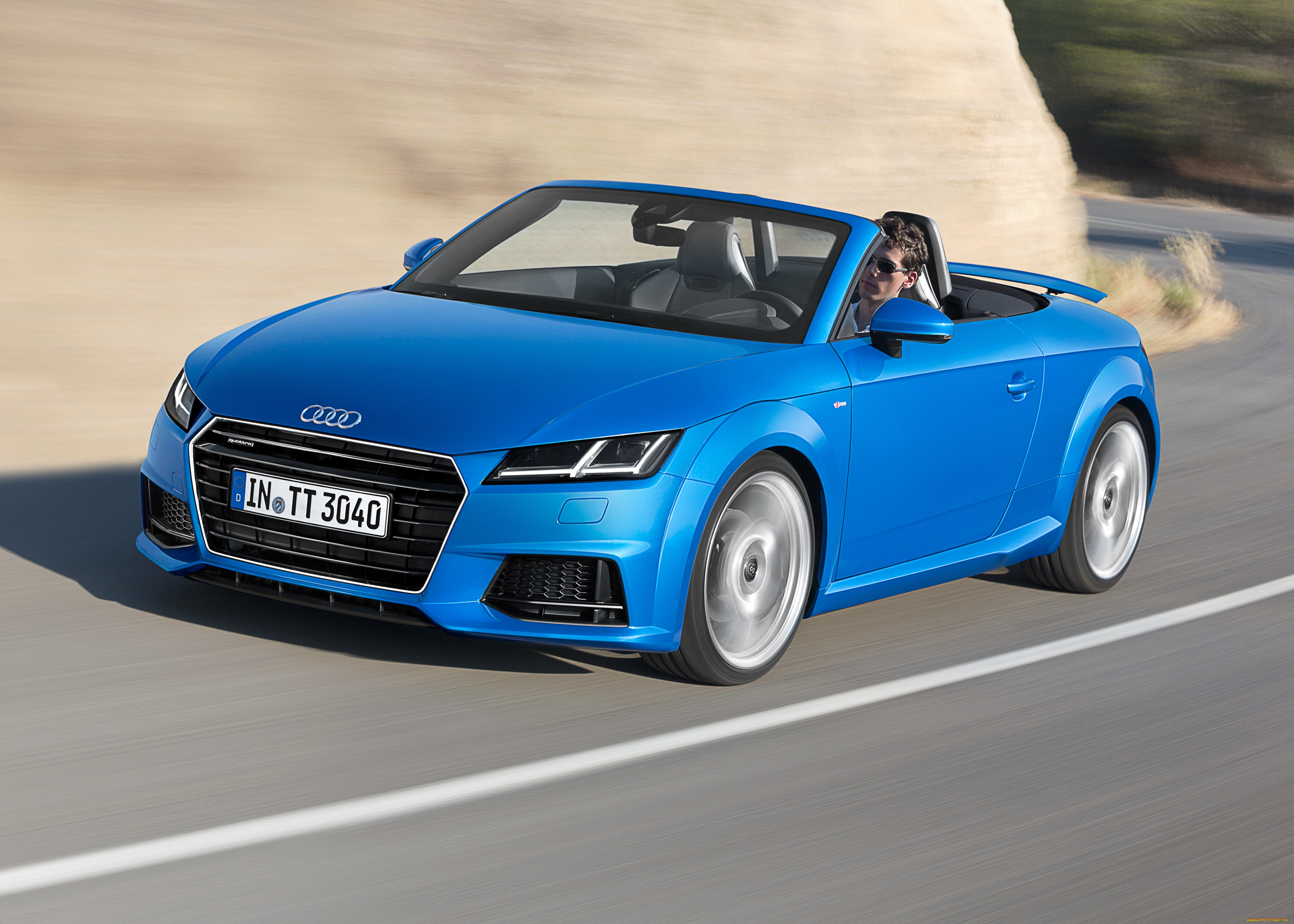 автомобили, audi, синий, 2014г, 8s, tfsi, quattro, s-line, 2-0, roadster, tt