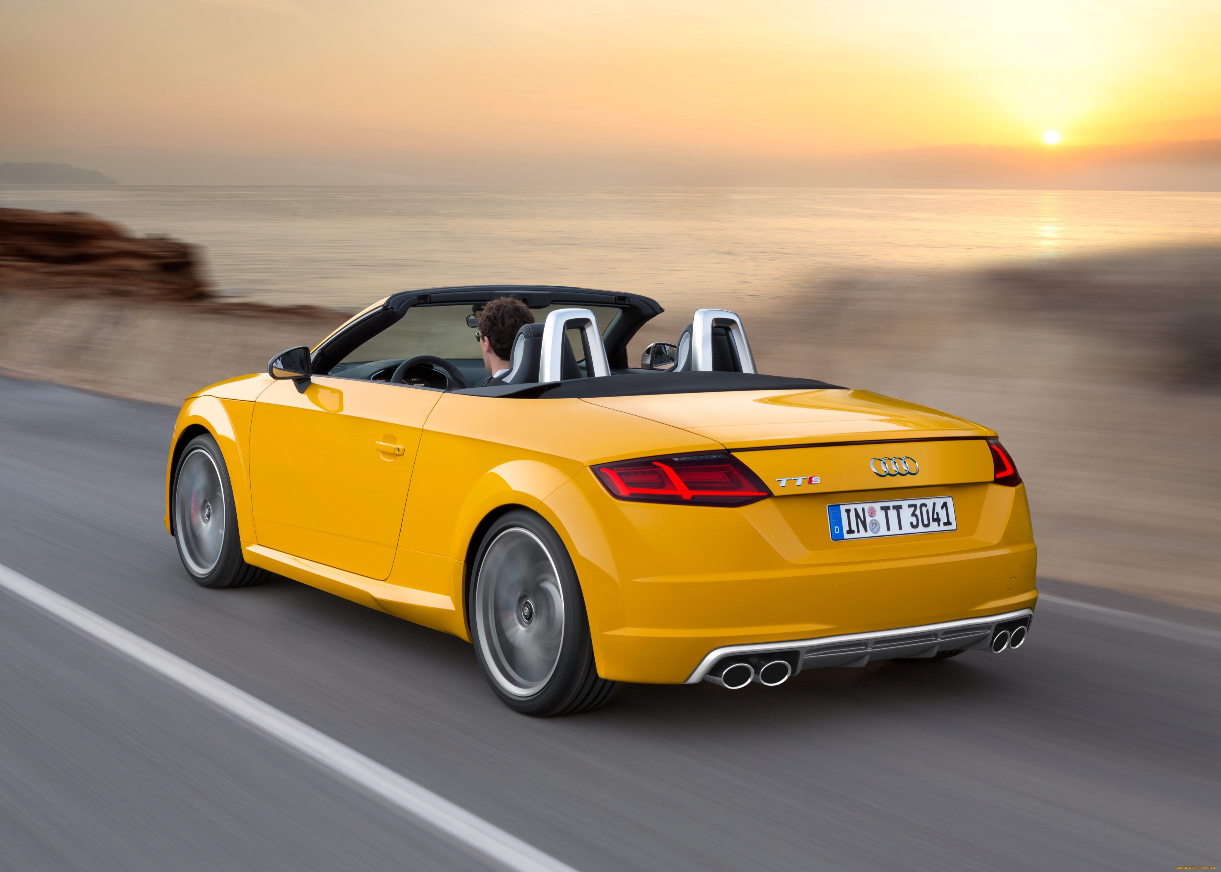 автомобили, audi, желтый, tts, roadster, 2014г, 8s