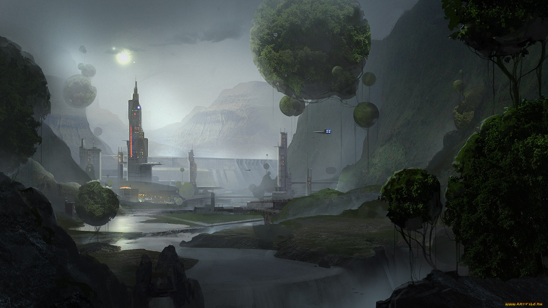 фэнтези, иные, миры, , иные, времена, небоскребы, мегаполис, будущее, мир, иной