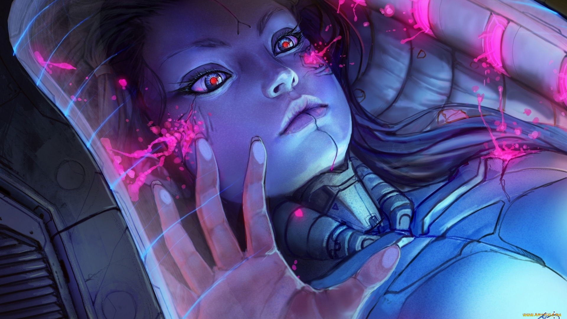 фэнтези, роботы, , киборги, , механизмы, девушка, костюм, капсула, регенерация