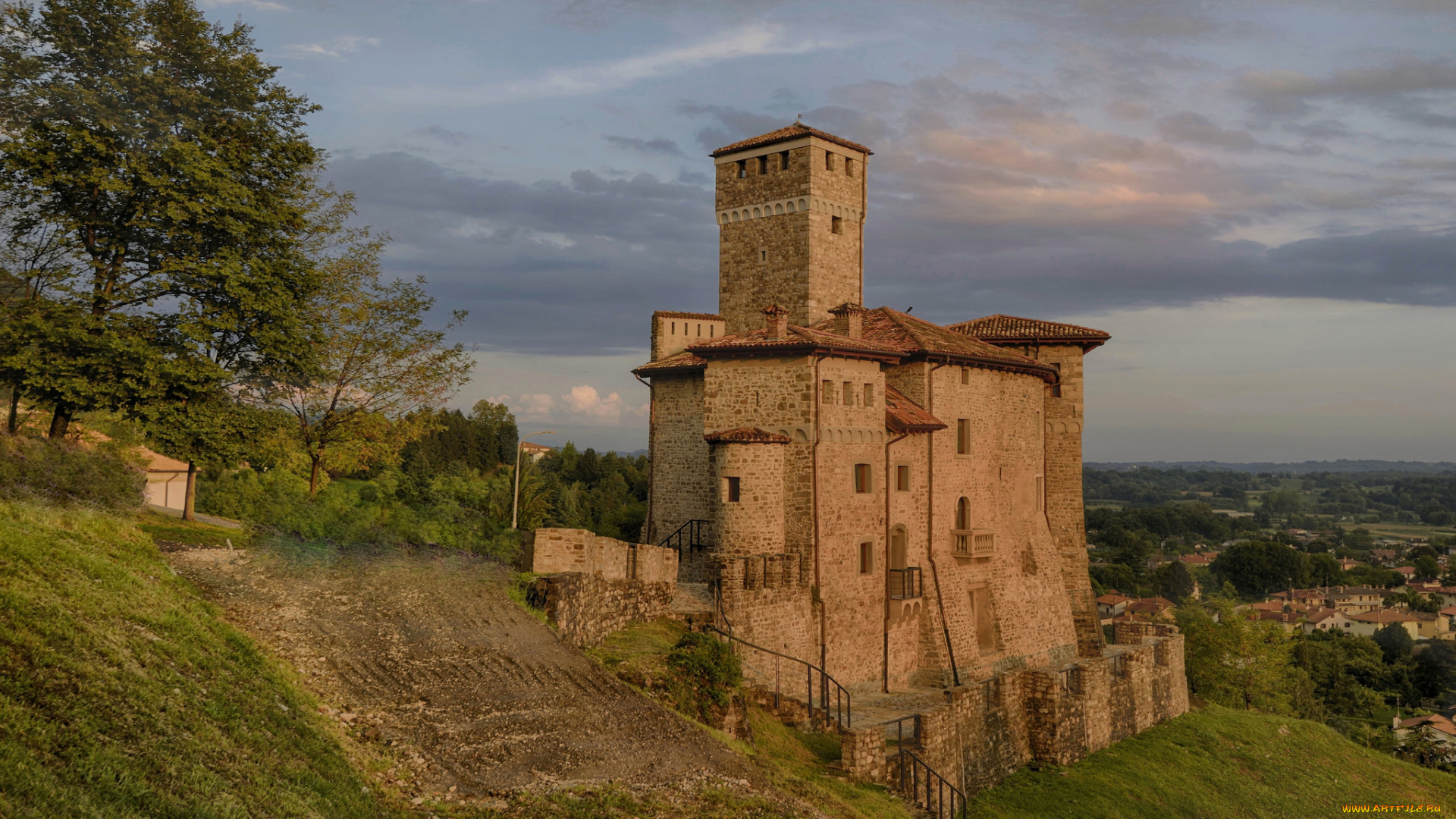 города, -, дворцы, , замки, , крепости, склон, замок