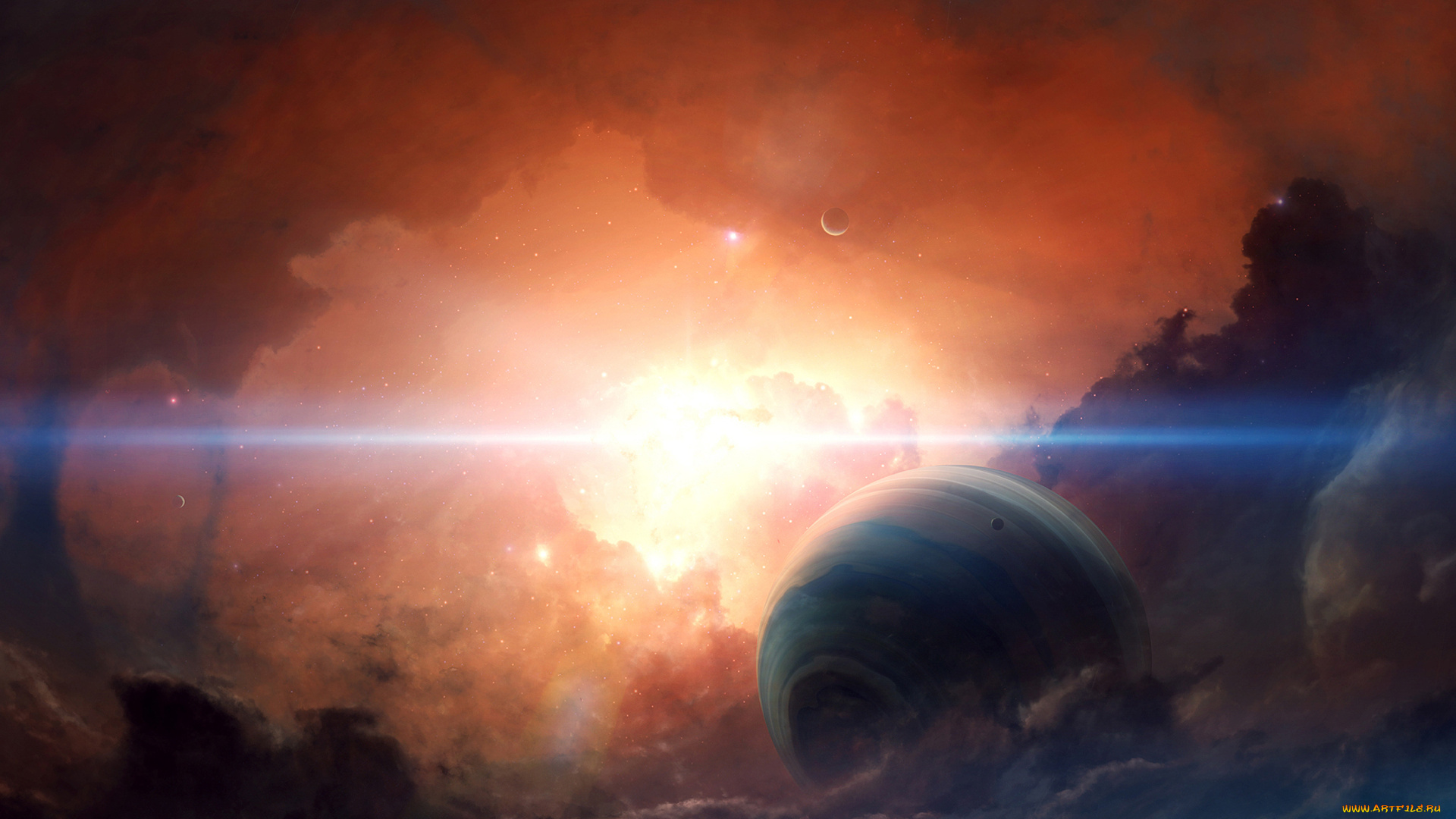 космос, арт, energy, planet, light, power