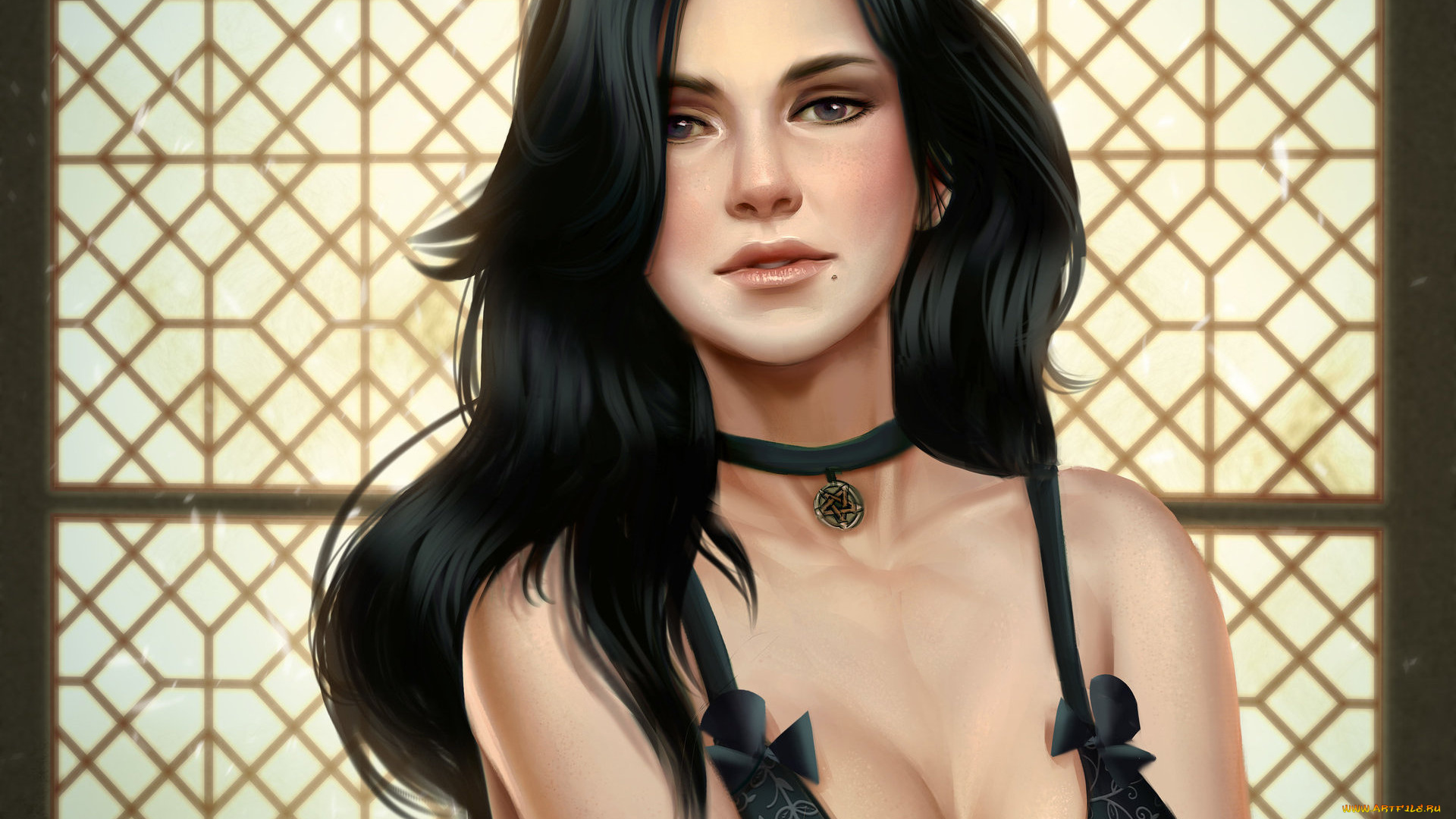 рисованное, люди, девушка