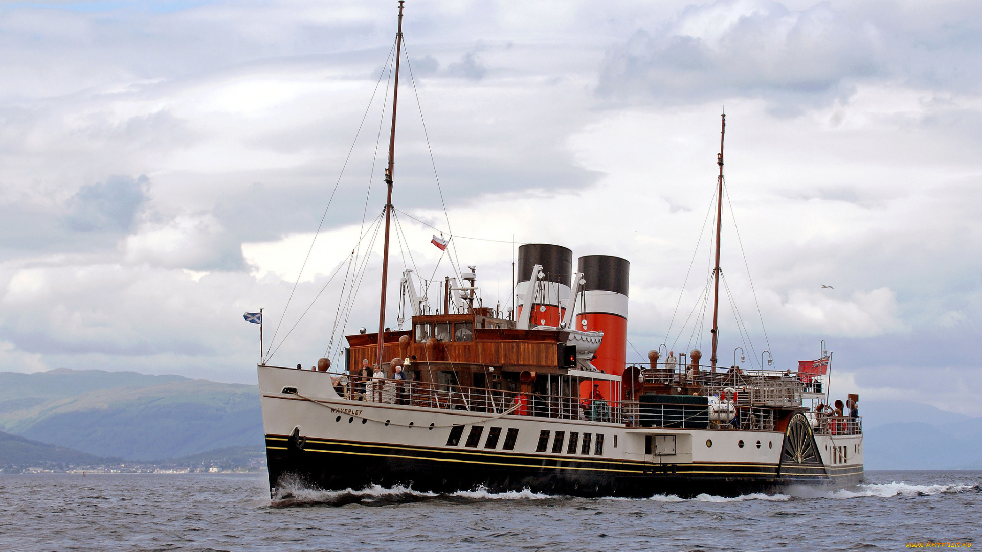 waverley, корабли, пароходы, колесный, пароход