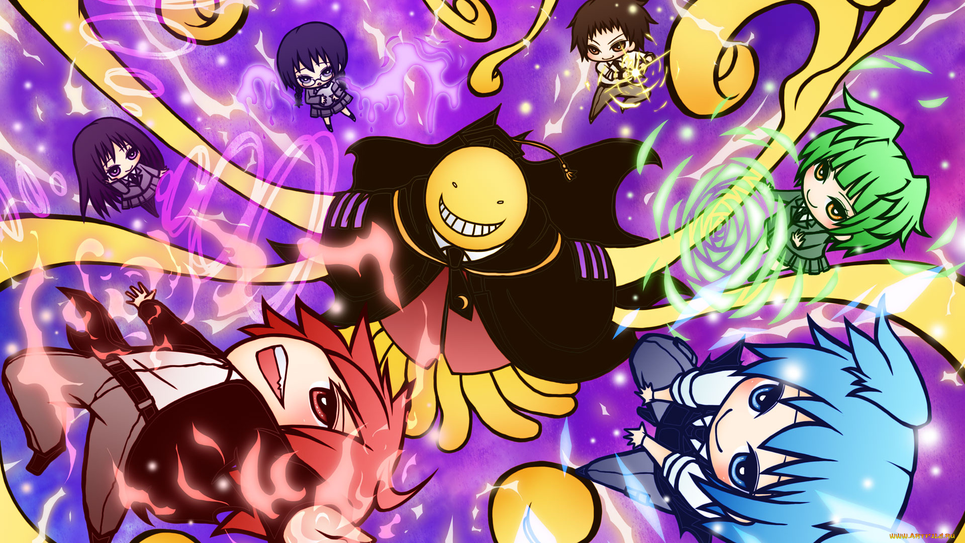 аниме, ansatsu, kyoushitsu, класс, убийц