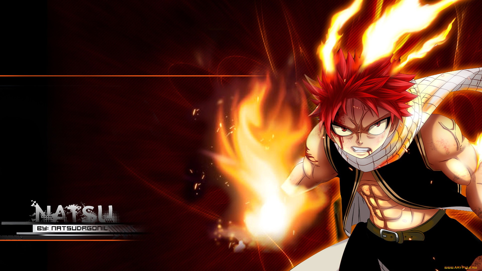 аниме, fairy, tail, мальчик, взгляд, фон