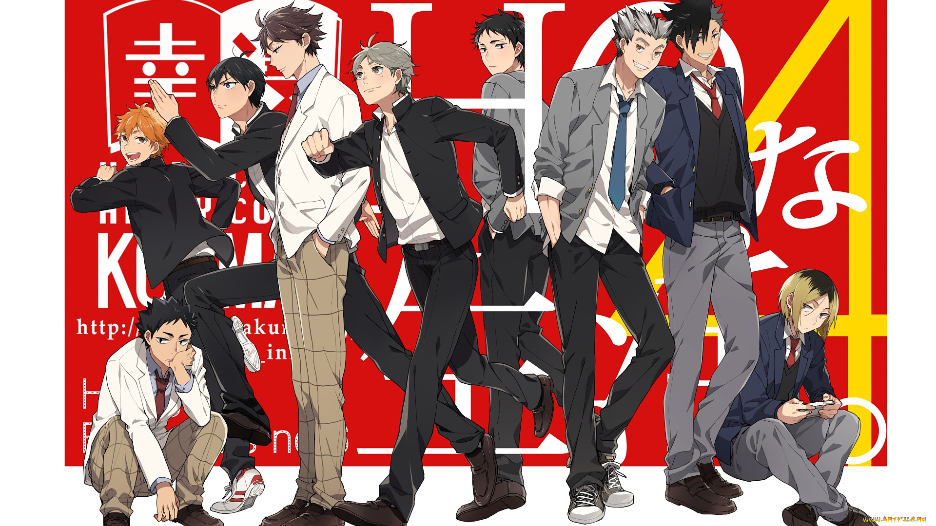 аниме, haikyuu, парни, волейбол