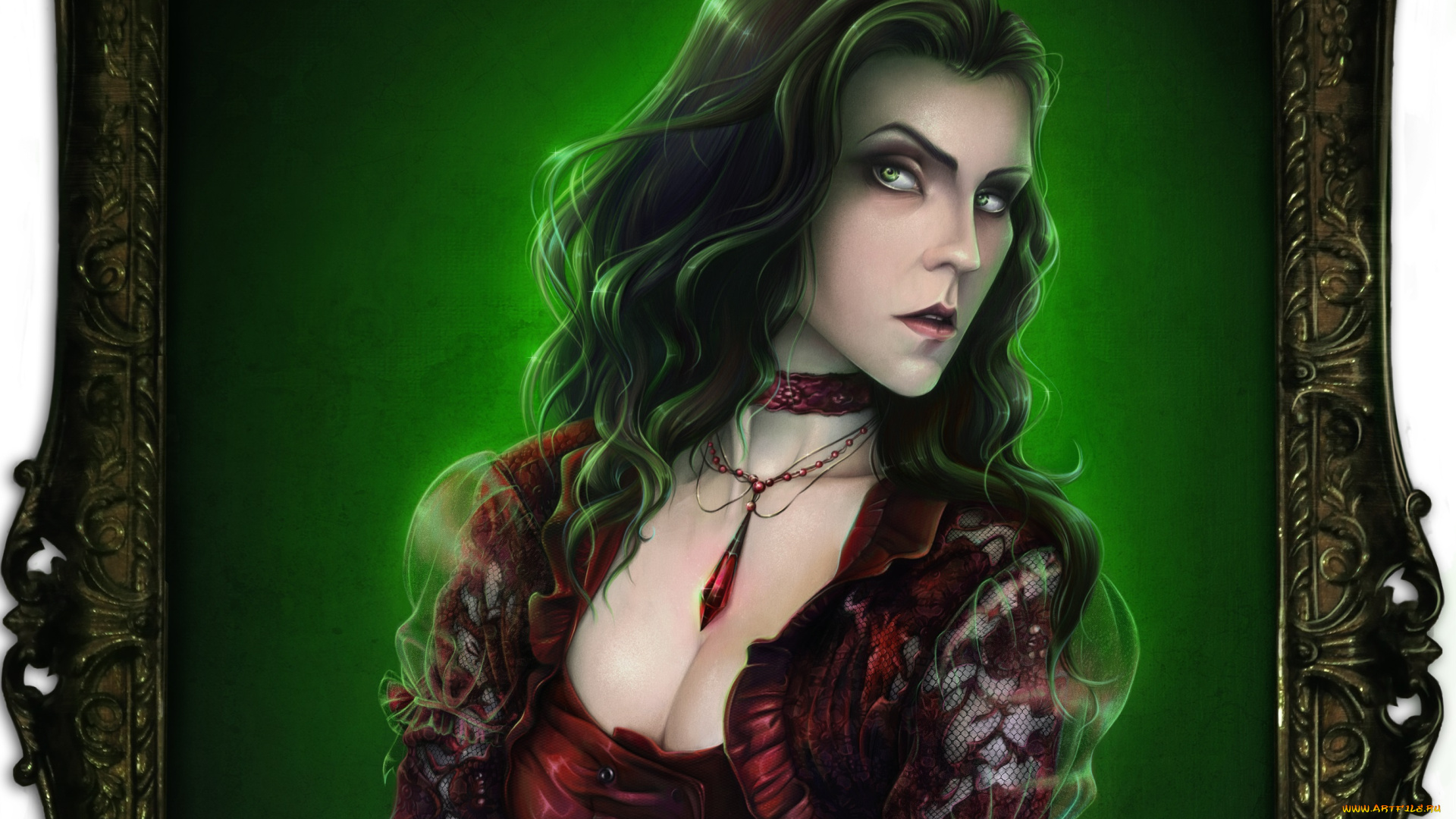 аниме, ib, lady, in, red